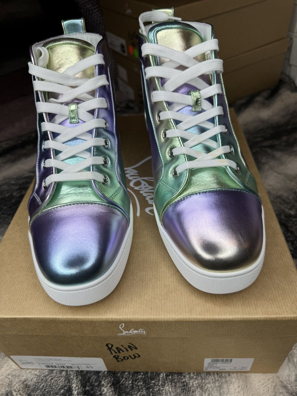Christian Louboutin Christian Louboutin Flat Nappa Laminata Licorne Size US 12 / EU 45 - 18 Thumbnail