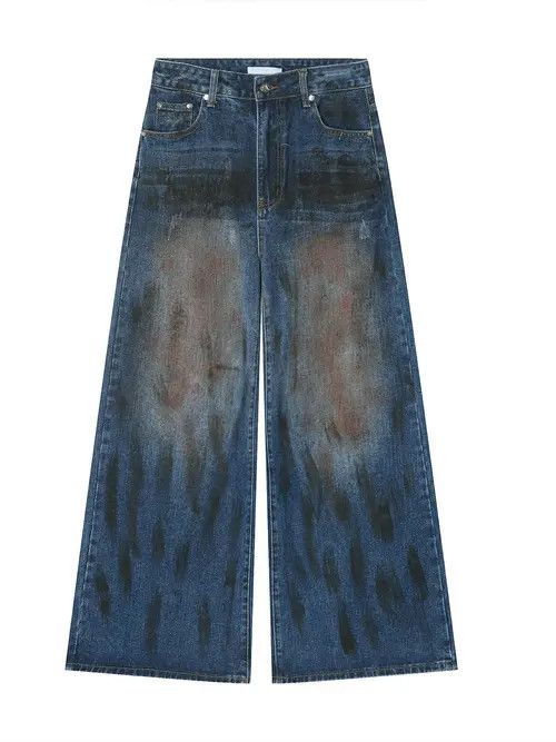 VIBE y2k fade distressed flared paint jeans Size US 30 / EU 46 - 5 Thumbnail