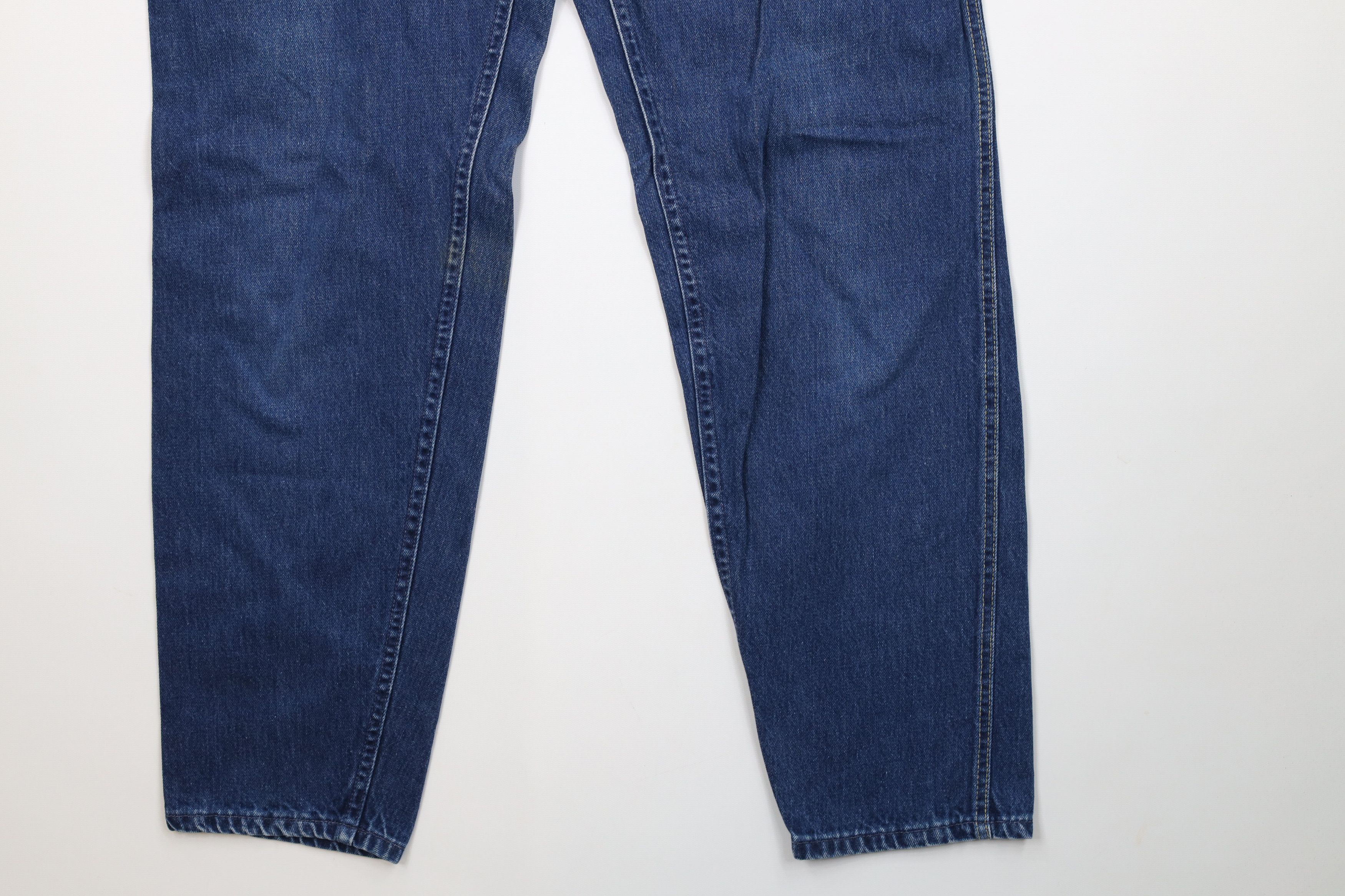 Lee Vintage 80s 90s Lee High Waisted Tapered Leg Jeans USA Blue Size 36" / US 14 / IT 50 - 4 Thumbnail