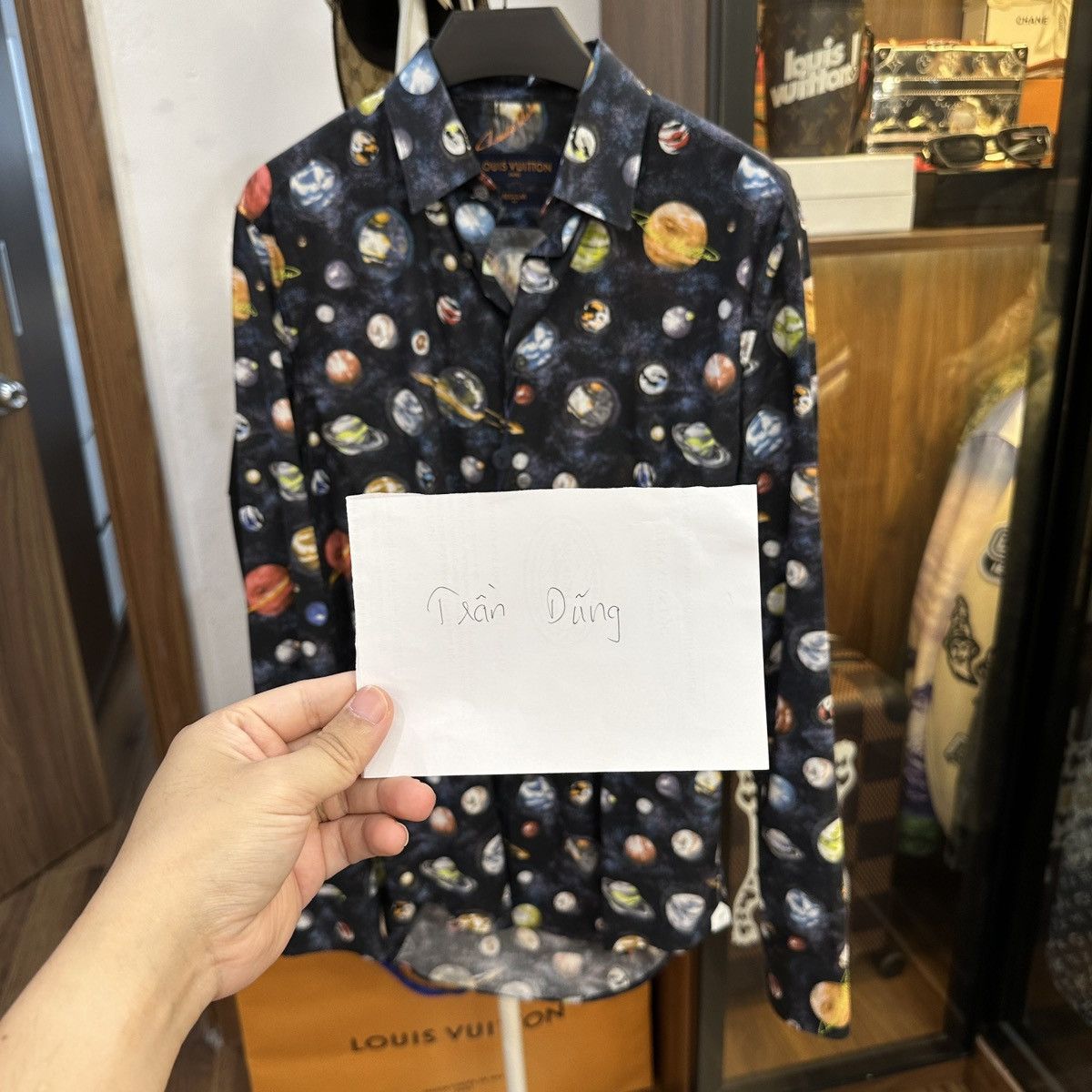 image of Louis Vuitton Lv Galaxy Shirt in Black, Men's (Size XS)