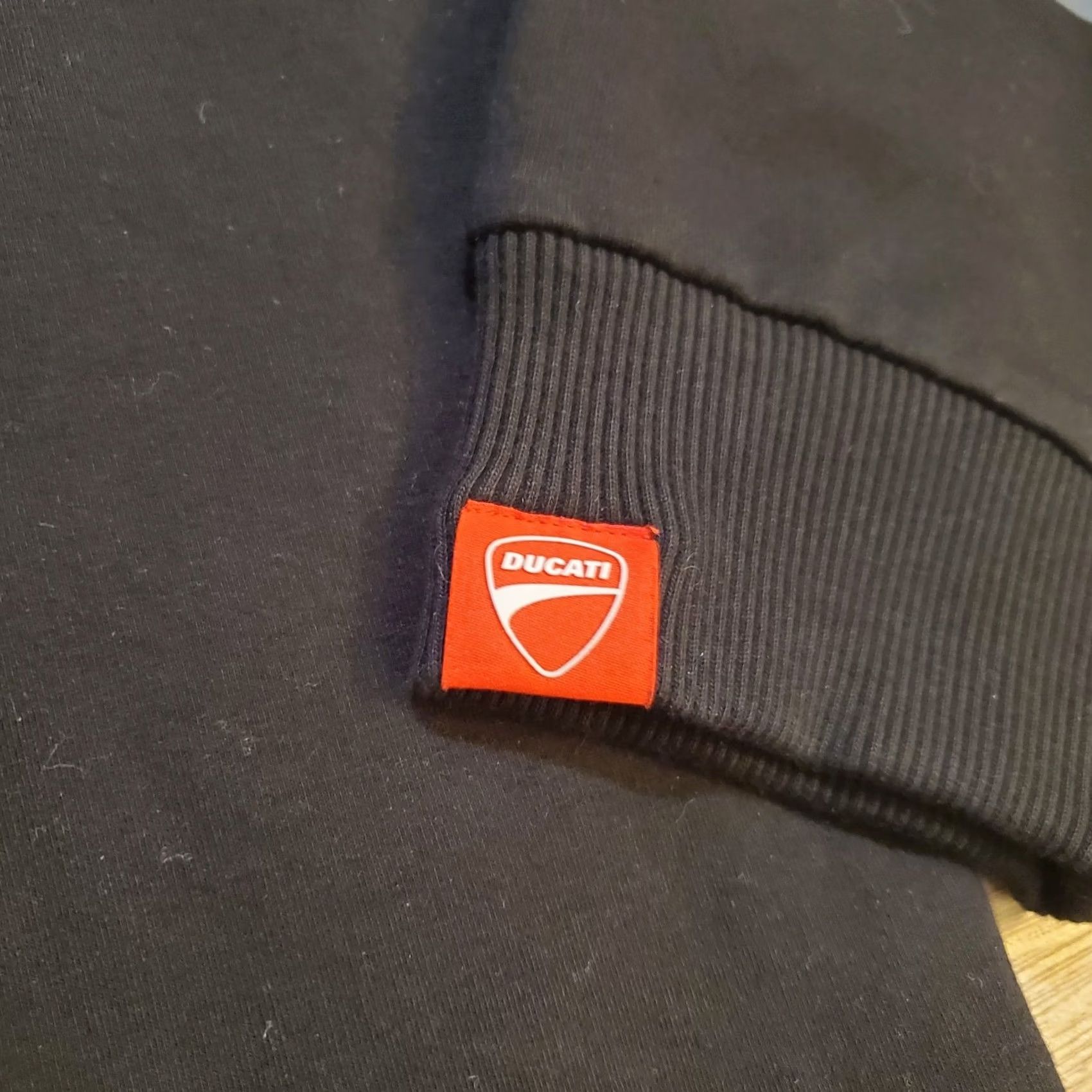 Vintage Ducati Shirt Womens L Black Boat Neck Sweatshirt Spellout Sleeve Size L / US 10 / IT 46 - 7 Thumbnail
