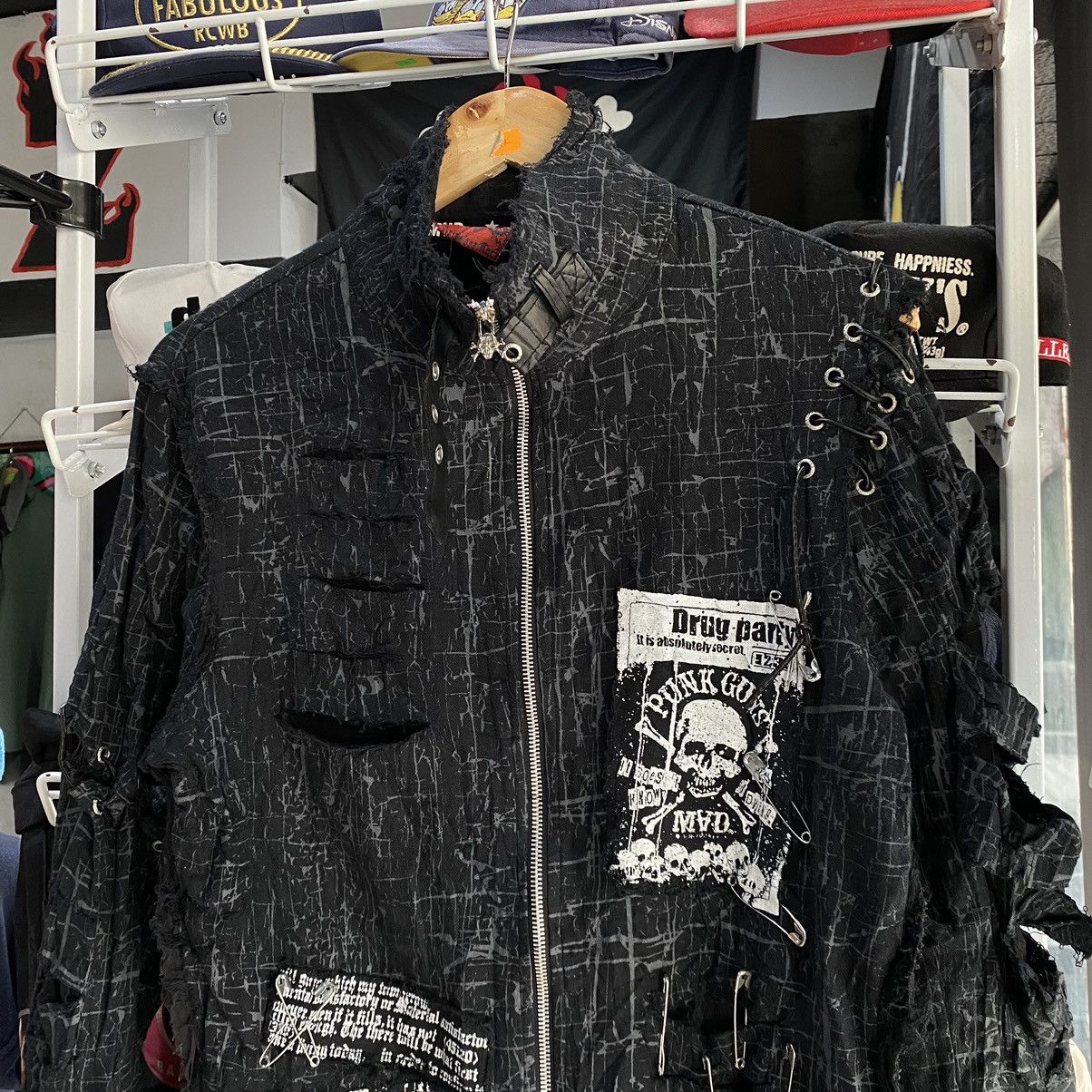Japanese Brand Mad Punks Rare Design Distressed Sweaters Size M / US 6-8 / IT 42-44 - 4 Thumbnail
