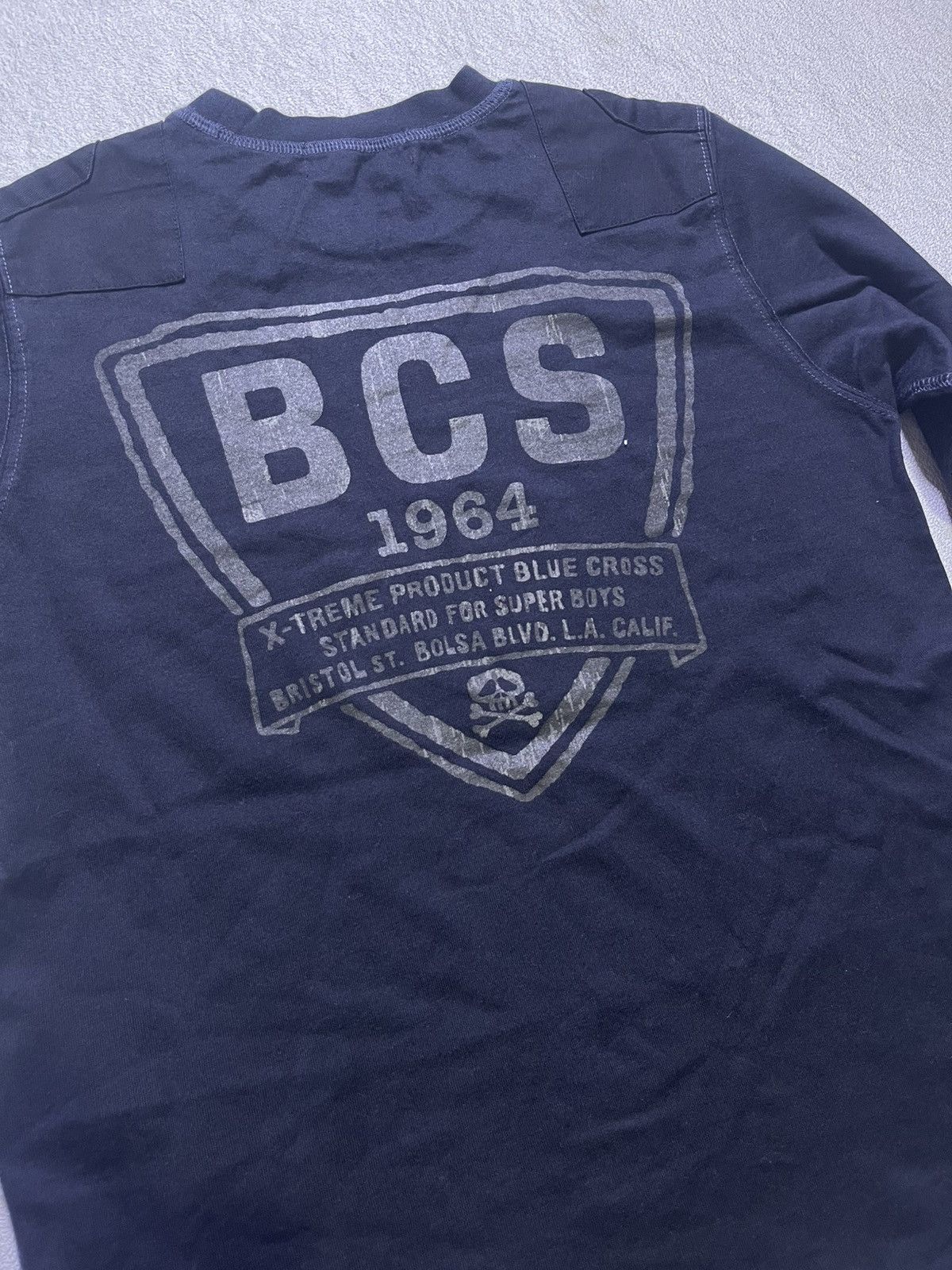 Japanese Brand Y2K BLUE CROSS long sleeve tshirt Size US M / EU 48-50 / 2 - 3 Thumbnail