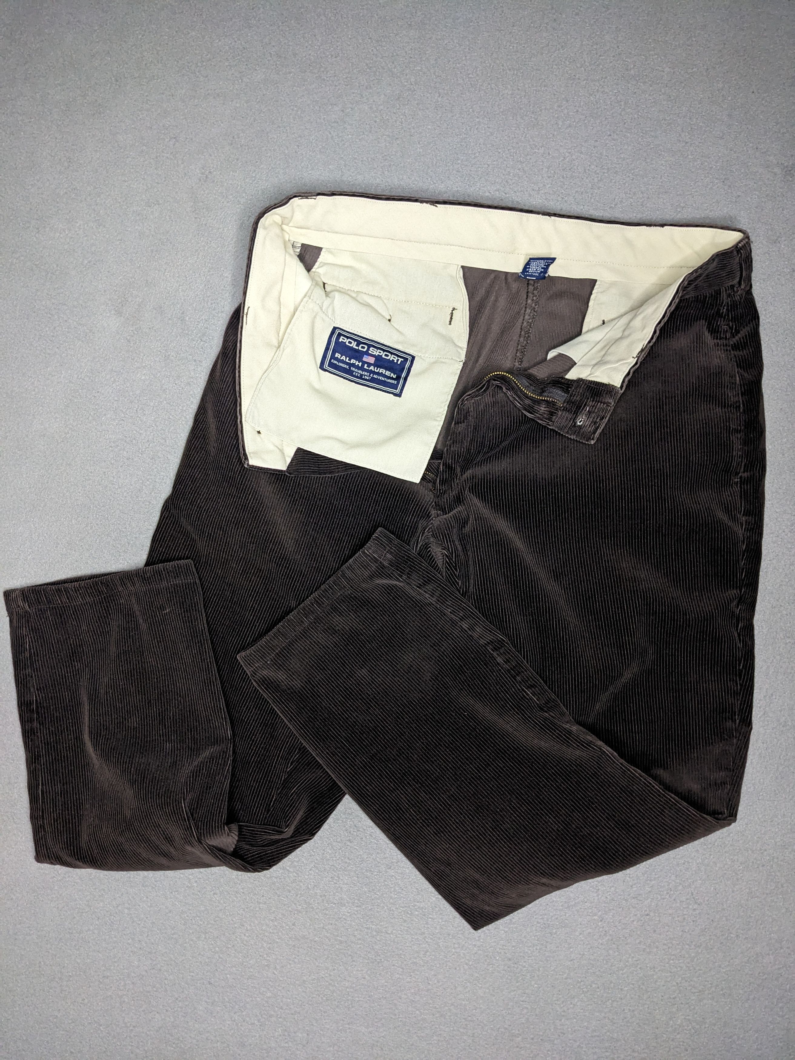Ralph Lauren Sport VTG Ralph Lauren Sport Corduroy Pants 34x27 Straight Trouser Size US 34 / EU 50 - 1 Thumbnail