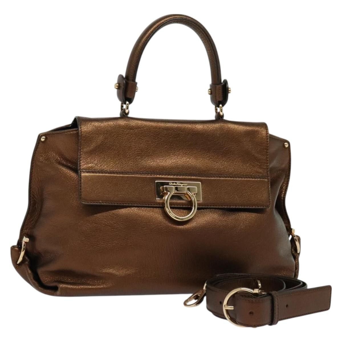 Salvatore Ferragamo Salvatore Ferragamo Sofia Satchel Leather Size ONE SIZE - 1 Thumbnail