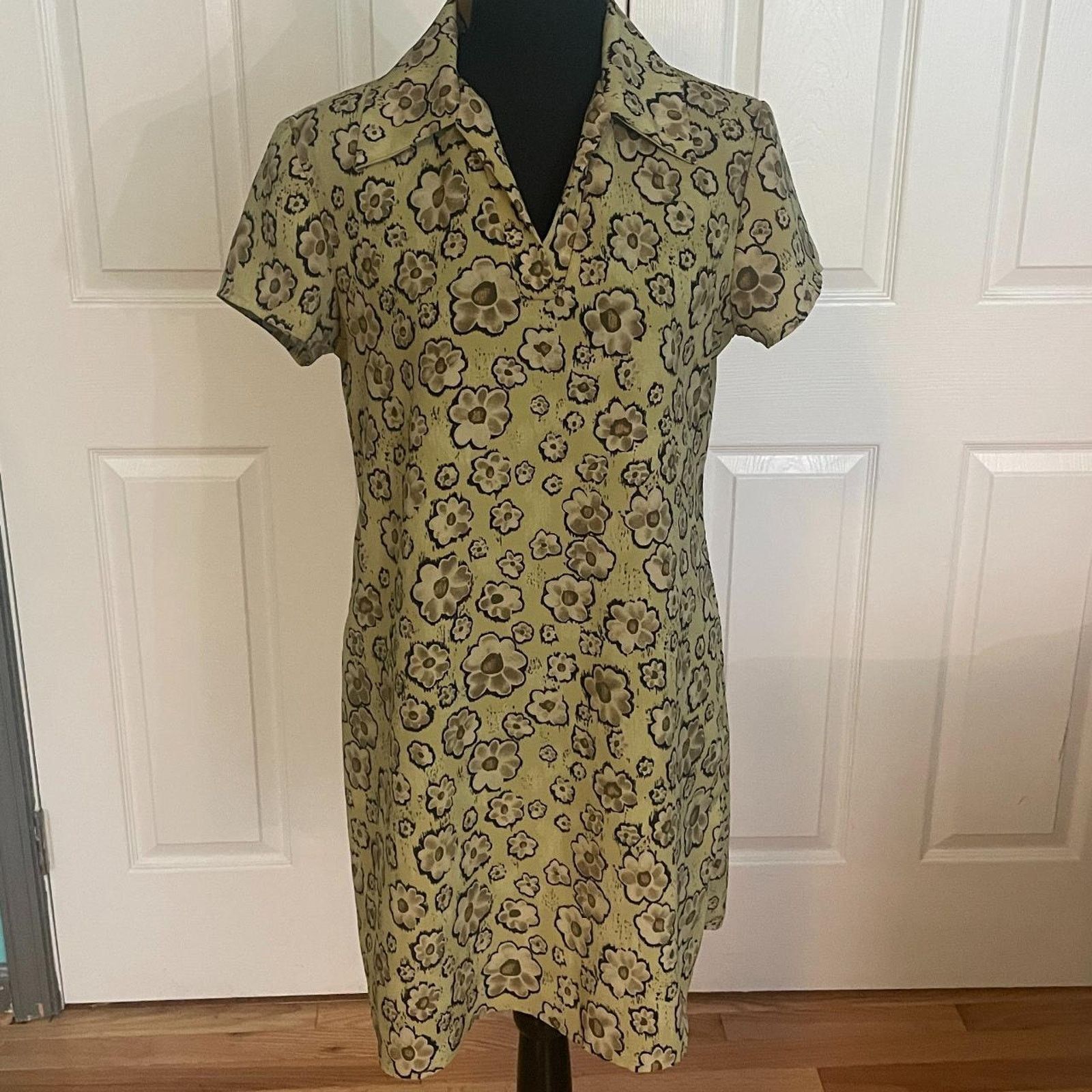 Vintage VTG 90's California Concepts Collared Mini Shift Dress Size M / US 6-8 / IT 42-44 - 1 Thumbnail