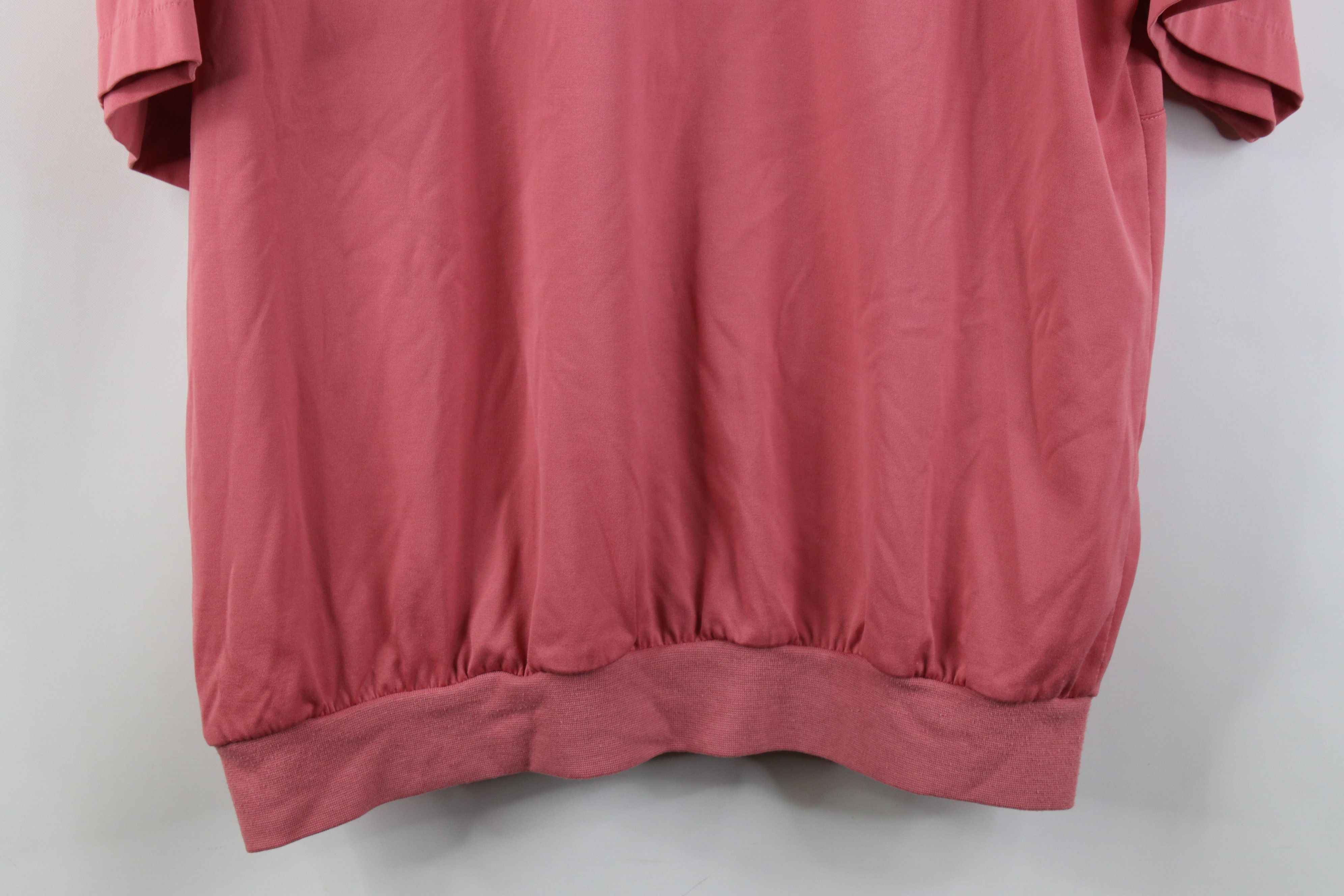 Vintage Vintage 90s Streetwear Ribbed Knit Pullover Polo Shirt Pink Size US M / EU 48-50 / 2 - 10 Thumbnail