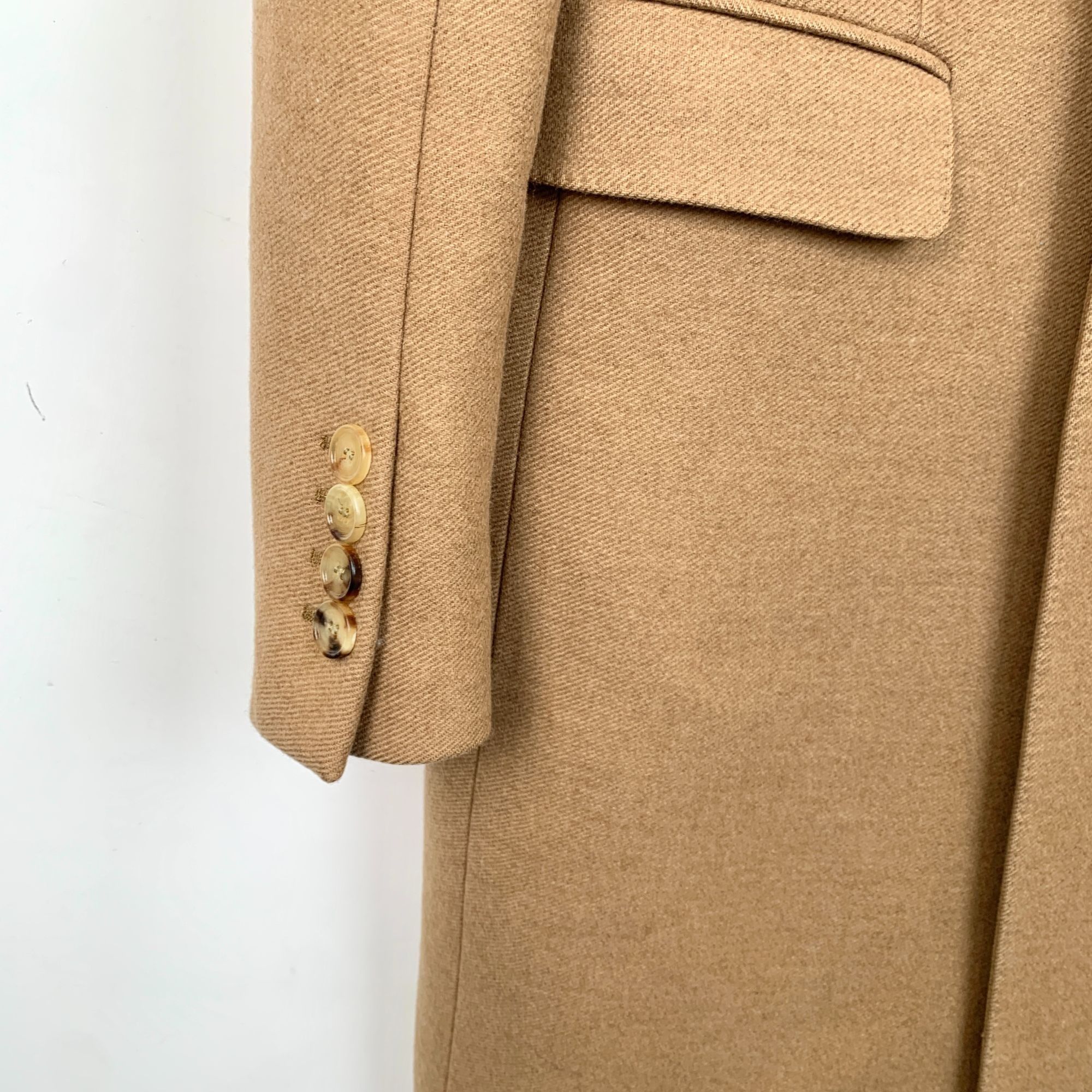 Burberry Burberry Mens Camel Wool & Cashmere Overcoat Size M / US 6-8 / IT 42-44 - 4 Thumbnail
