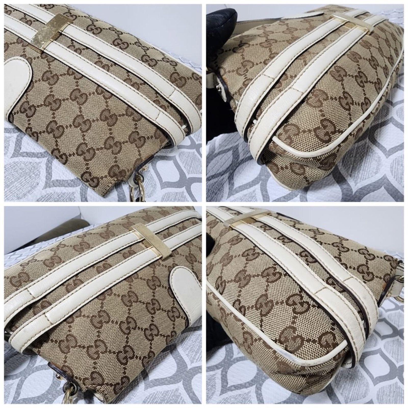 Gucci Aut Gucci Horsebit Chain Flap Shoulder Bag Brown/Beige/Cream Size ONE SIZE - 13 Thumbnail