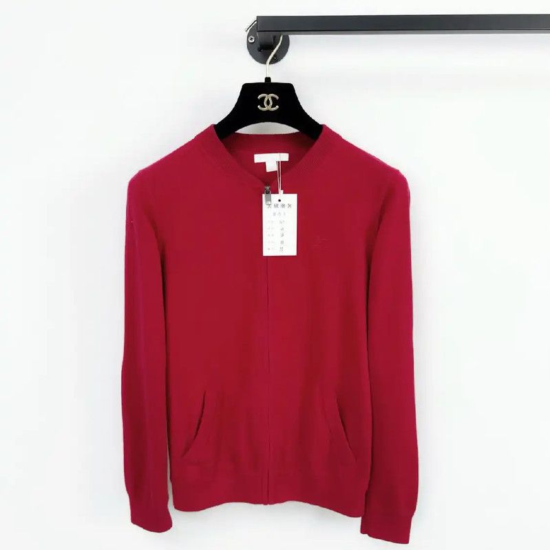 Burberry Burberry Women's Rose Red Knitted Cardigan Size M / US 6-8 / IT 42-44 - 1 Thumbnail