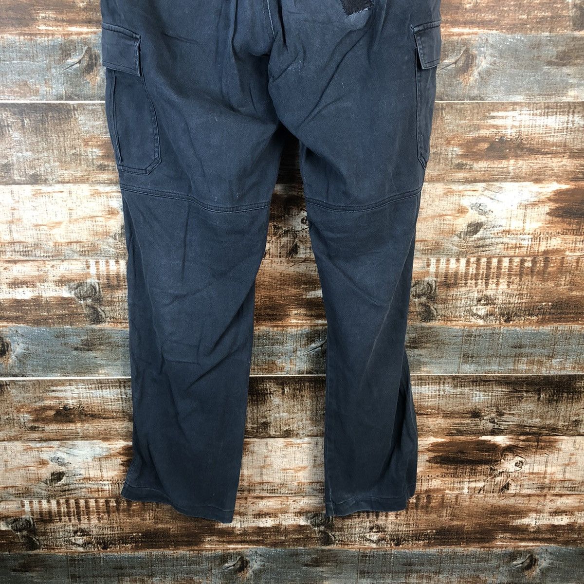 Japanese Brand DL Burtle Dark Blue ripped Cargo Multipocket Pants #C759 Size US 34 / EU 50 - 16 Thumbnail
