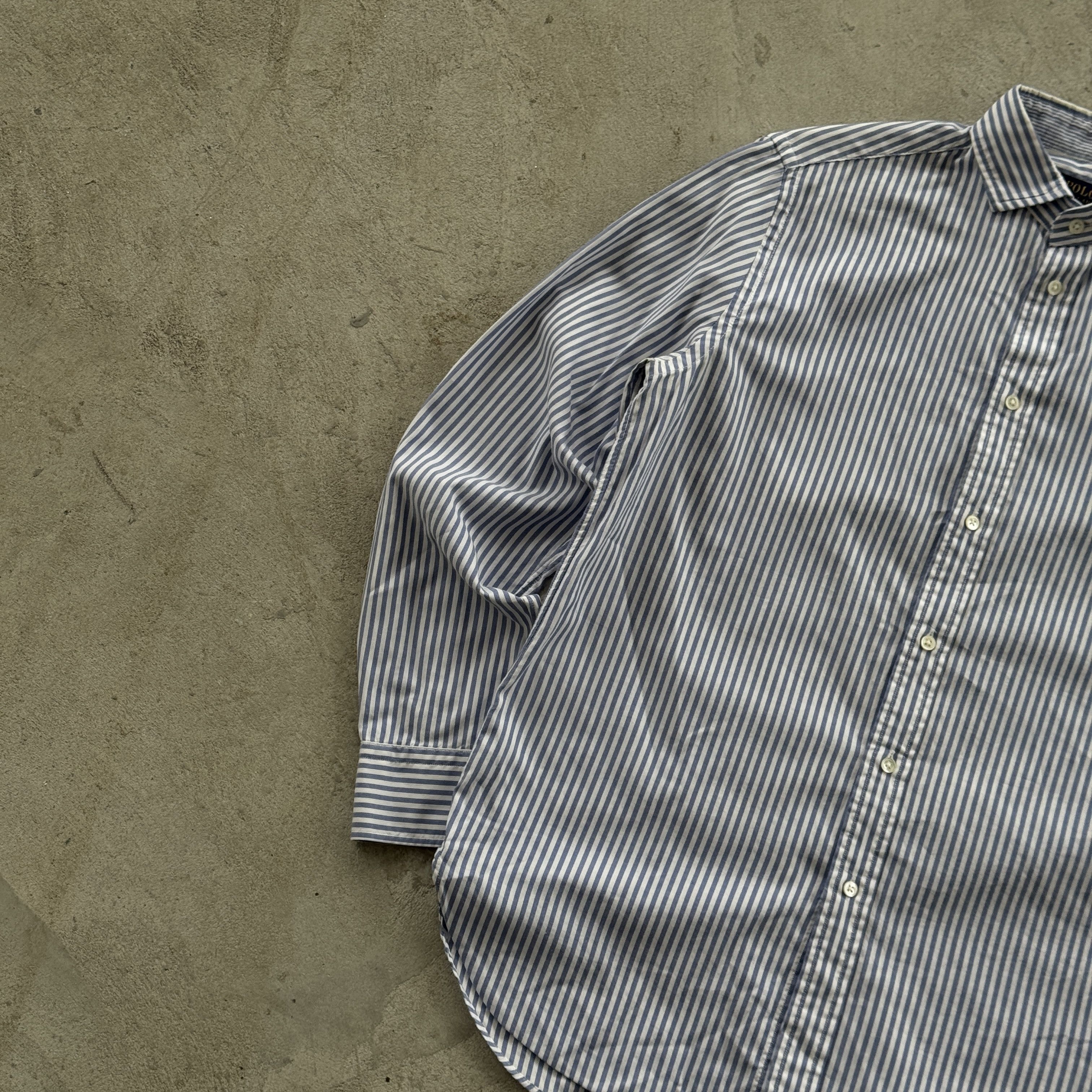 Polo Ralph Lauren Vintage 90s Polo Ralph Lauren Striped Button Ups Shirt Size L / US 10 / IT 46 - 3 Thumbnail