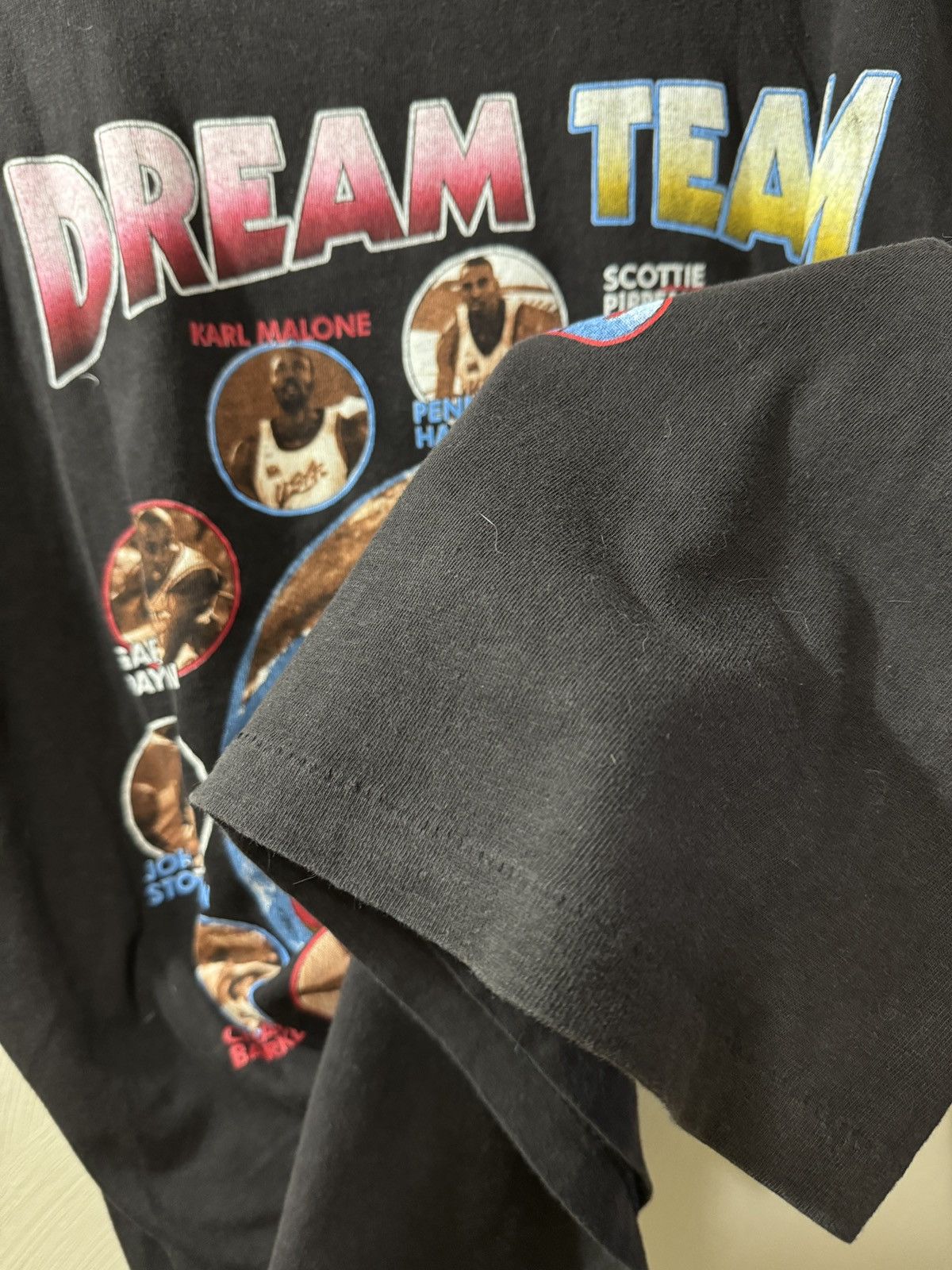 Rap Tees × Vintage Vintage 90s NBA Dream Team USA Olympics Rap Tee Size XL Size US XL / EU 56 / 4 - 4 Thumbnail