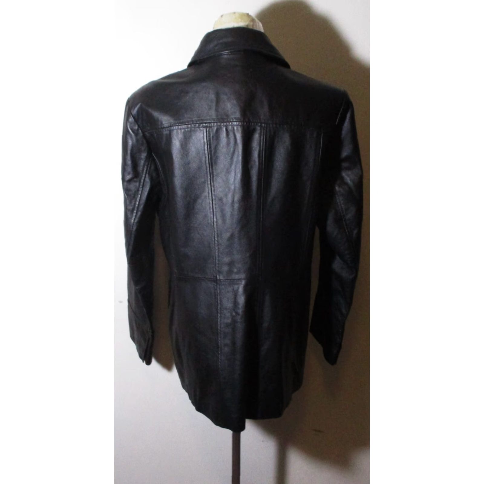 Vintage East 5th Coat Women's Size L Black 100% Leather Button Size L / US 10 / IT 46 - 5 Thumbnail