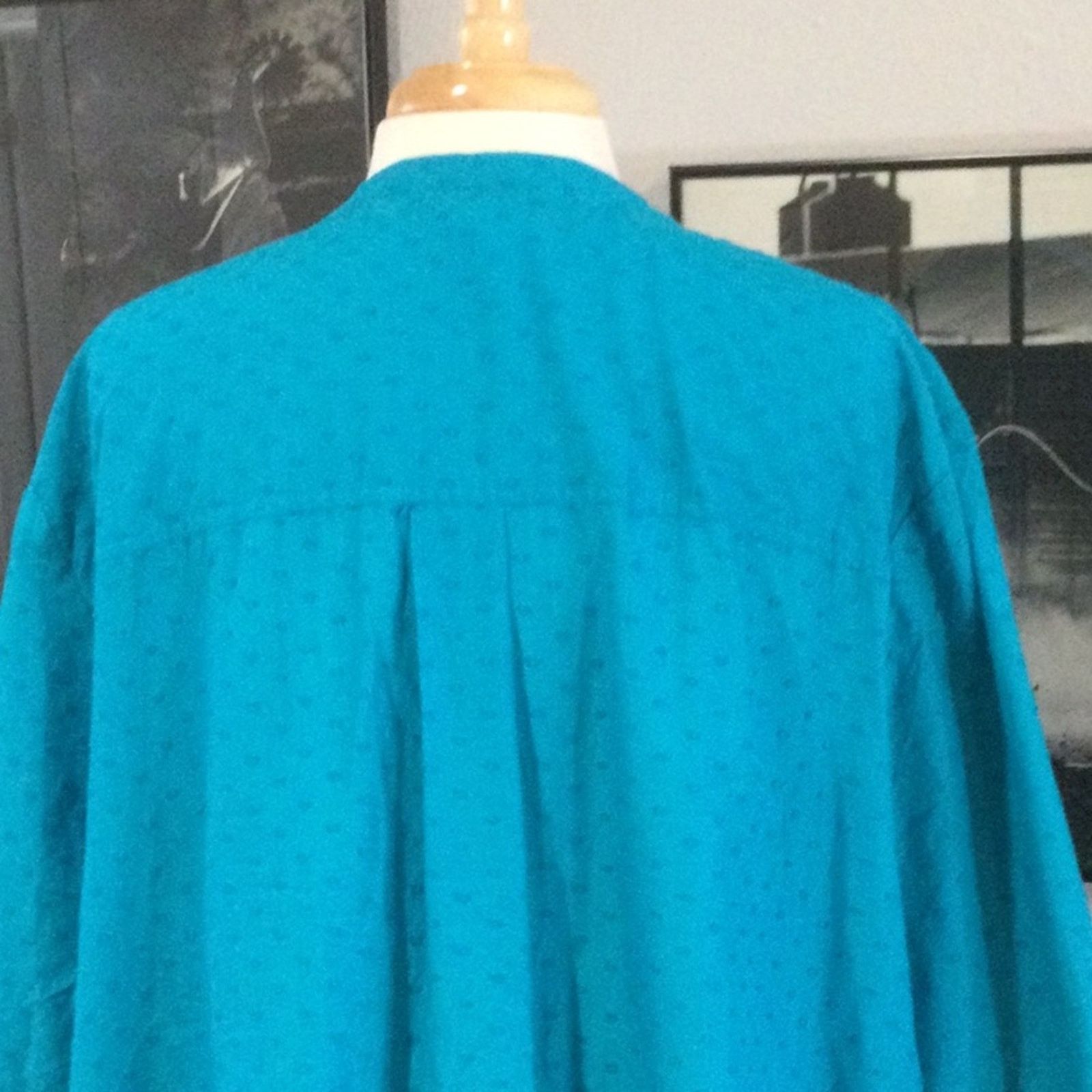 Other Catherines Turquoise Pleated Tunic Top SZ 4X 30/32W Size 4XL / US 24-26 - 9 Thumbnail