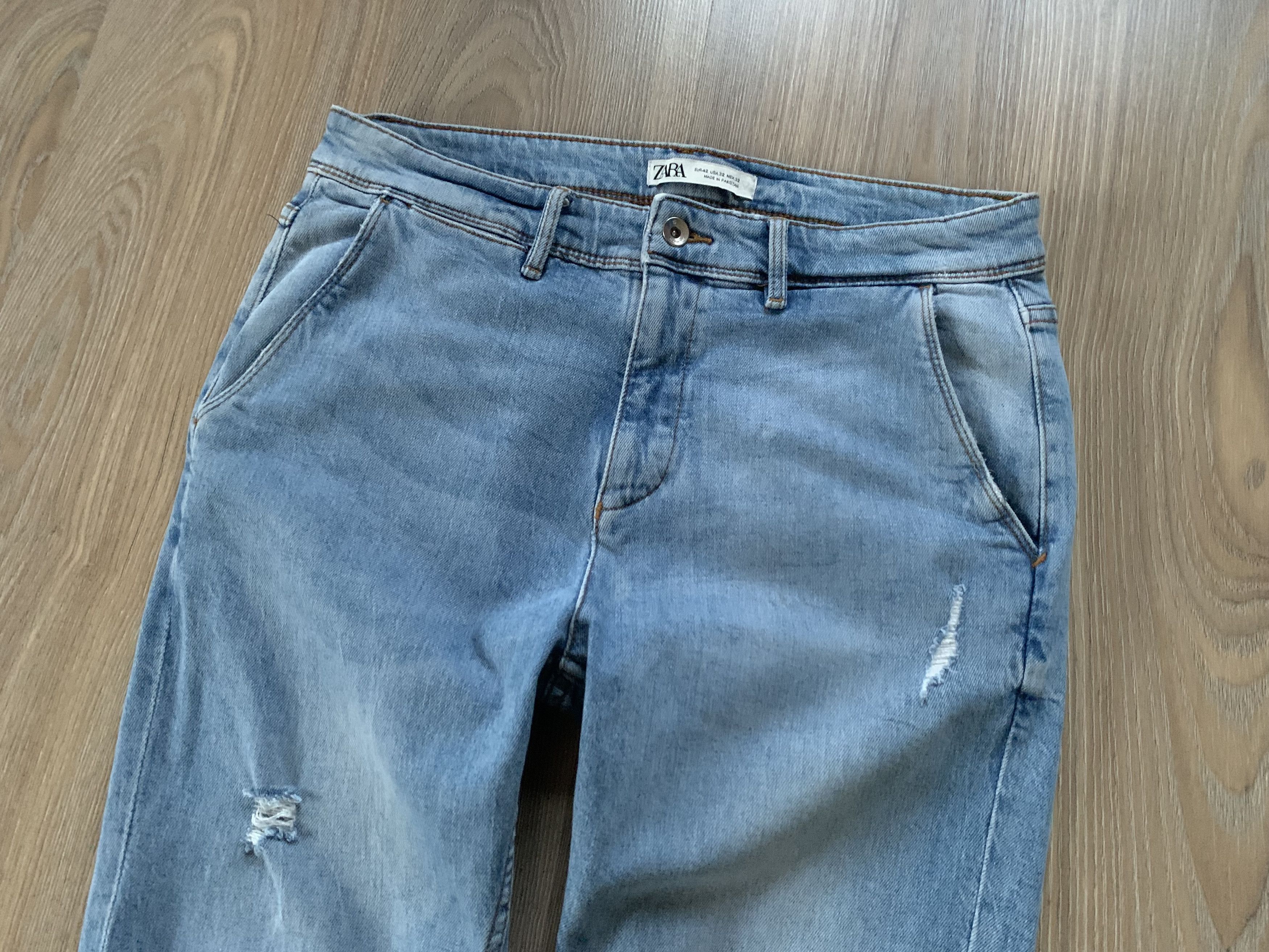 Zara Zara Man Light Blue Stretch Jeans Size US 32 / EU 48 - 4 Thumbnail