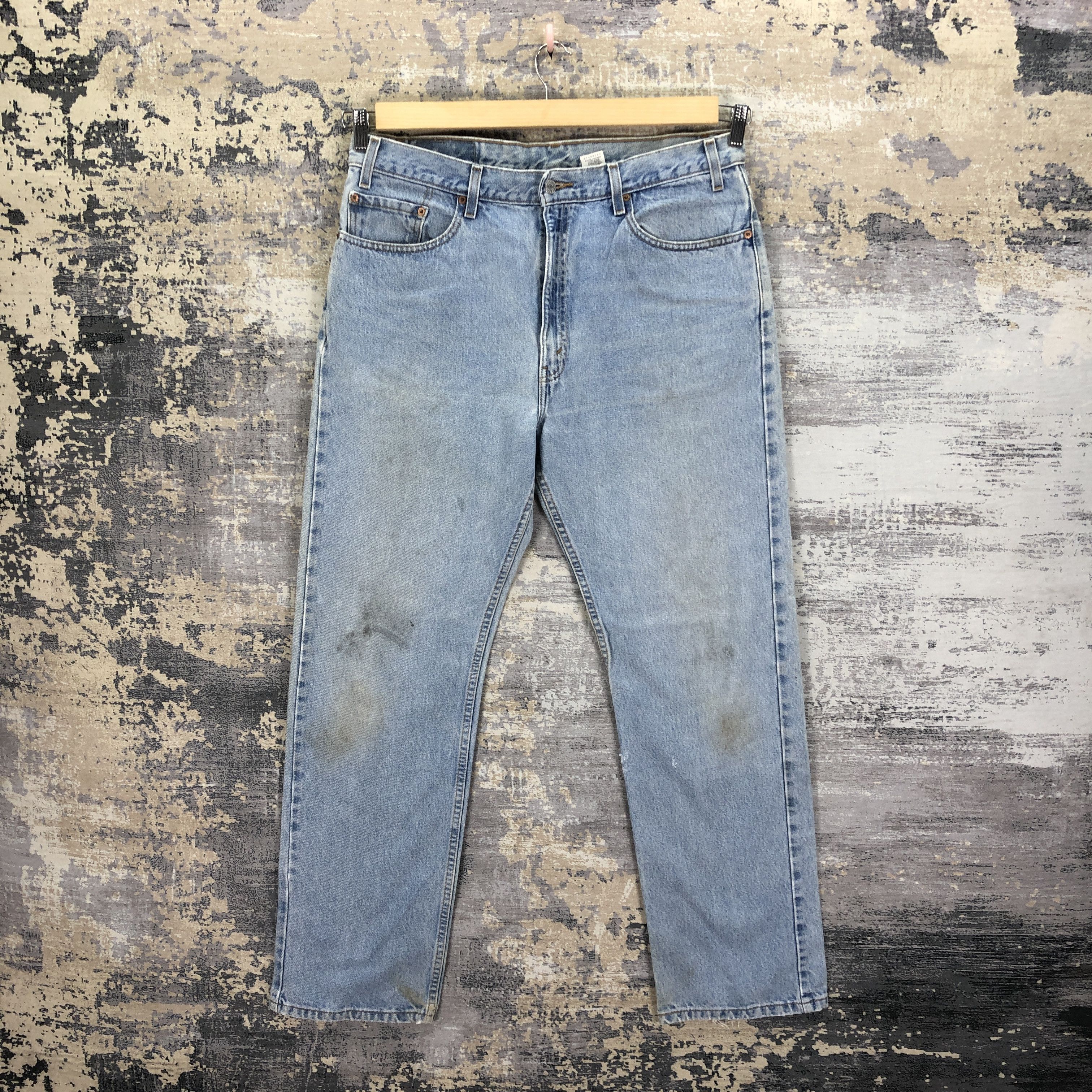 Levi's Vintage Levis 505 Light Wash Jeans Levi's Dirty Faded Denim Size US 37 - 1 Thumbnail