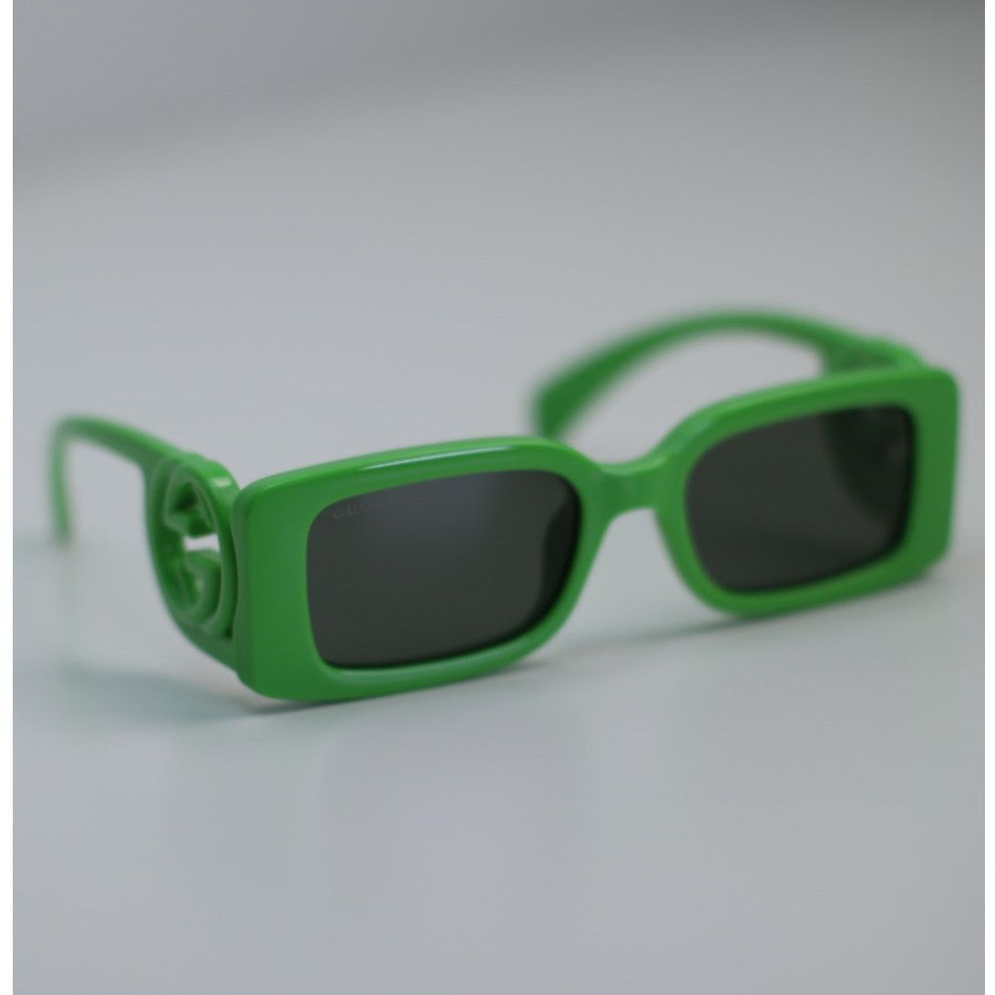 Gucci NEW Gucci Sunglasses GG1325S 009 Acid Green Grey Authentic Size ONE SIZE - 2 Thumbnail