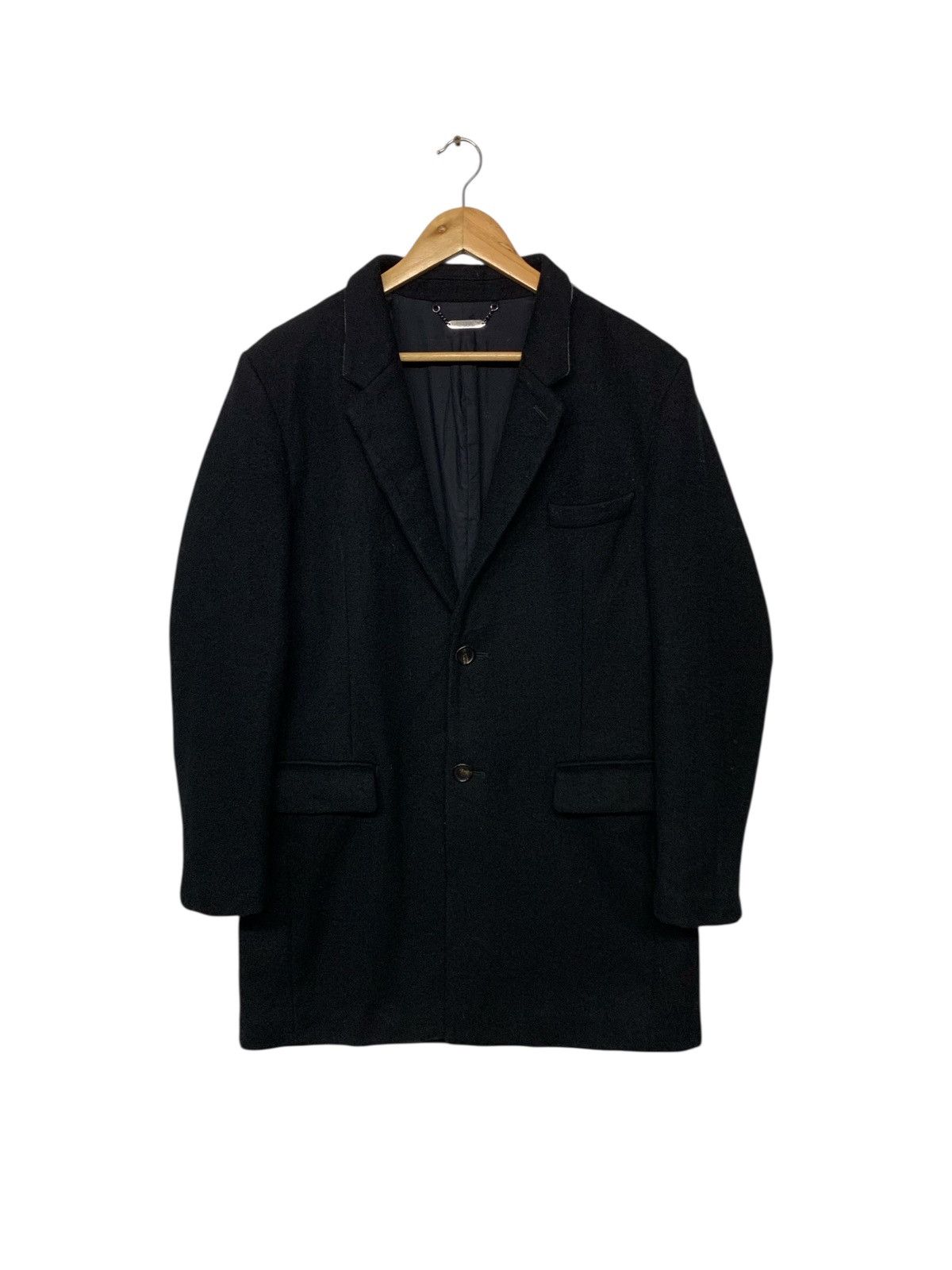 Designer × Japanese Brand × monkey time Monkey Time Wool Long Jacket Button Ups Size US L / EU 52-54 / 3 - 1 Thumbnail