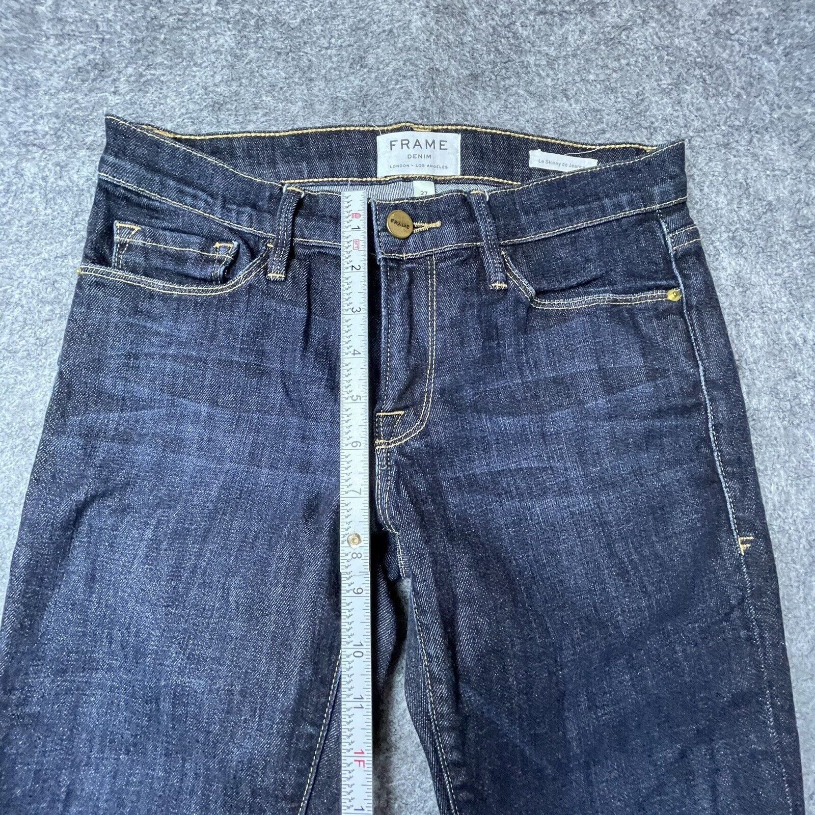 Frame Frame Denim Jeans Womens 27 Le Skinny De Jeanne Dark Size 27" / US 4 / IT 40 - 7 Thumbnail