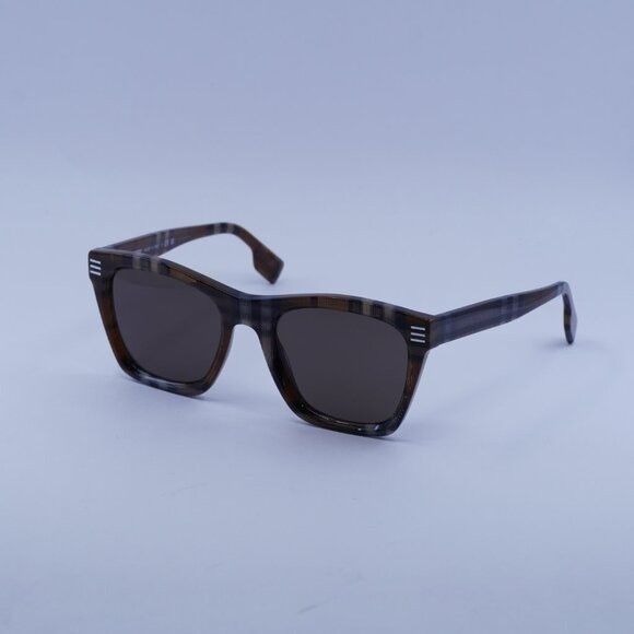 Burberry Burberry BE4348 396673 Square Sunglasses Brown Check Frame Size ONE SIZE - 1 Thumbnail
