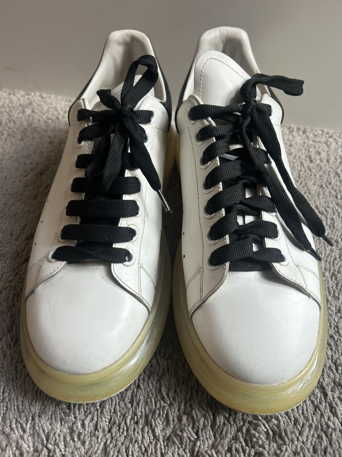 Alexander McQueen Alexander McQueen B&W Transparent Sole Sneakers Size US 10.5 / EU 43-44 - 7 Thumbnail