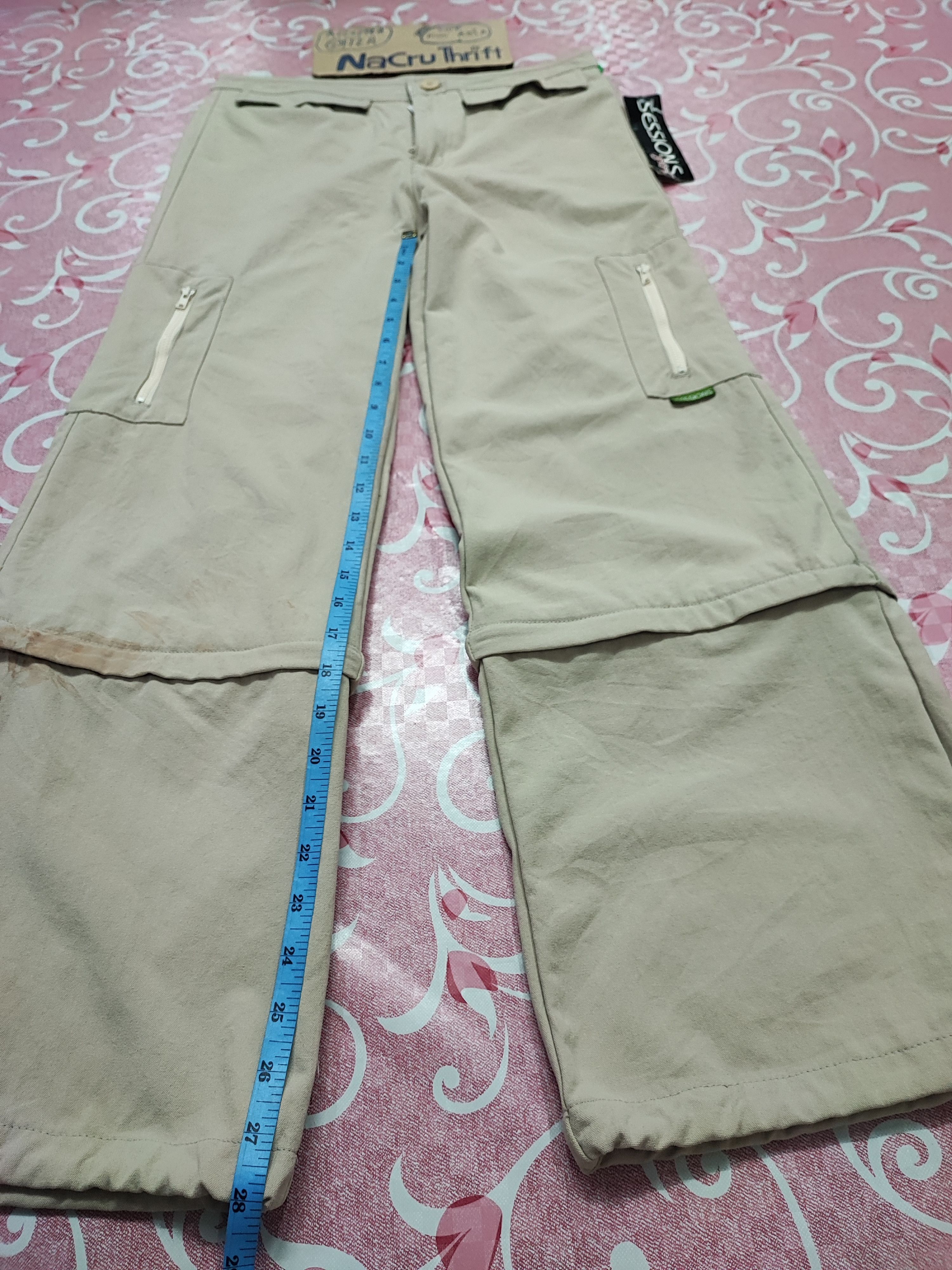Sessions Cargo Light Pants Session Girl Brooklyn Khaki Size 31" - 7 Thumbnail