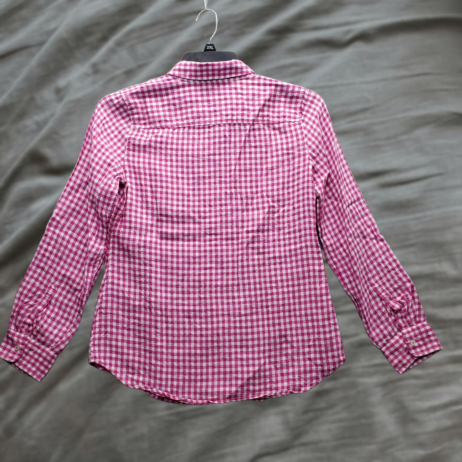 Talbots Talbots Button-Up Shirt Womens Small Multi Check Linen Chest Pocket Long Sleeve Size S / US 4 / IT 40 - 1 Thumbnail
