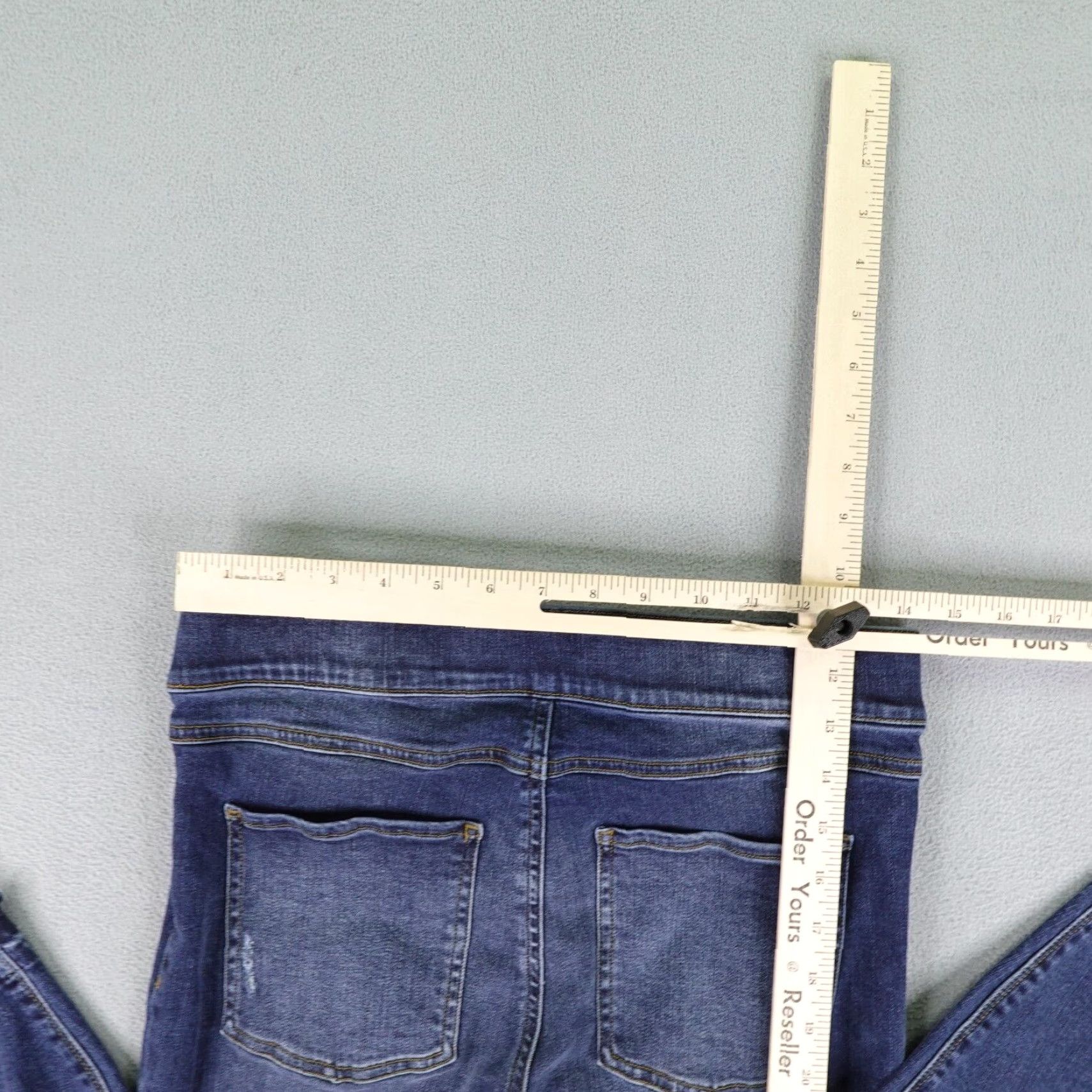 Spanx VINTAGE Spanx Jeans Womens Large Blue Denim Skinny Ankle Distressed Raw Hem Pants Flex Size 36" / US 14 / IT 50 - 7 Thumbnail