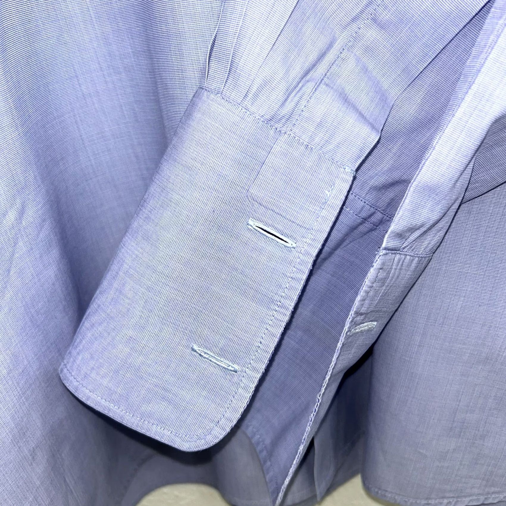 Vintage Hilditch & Key Shirt Men’s 17 43 Slim Fit Long Sleeve French Cuff Button Up Size US XL / EU 56 / 4 - 5 Thumbnail