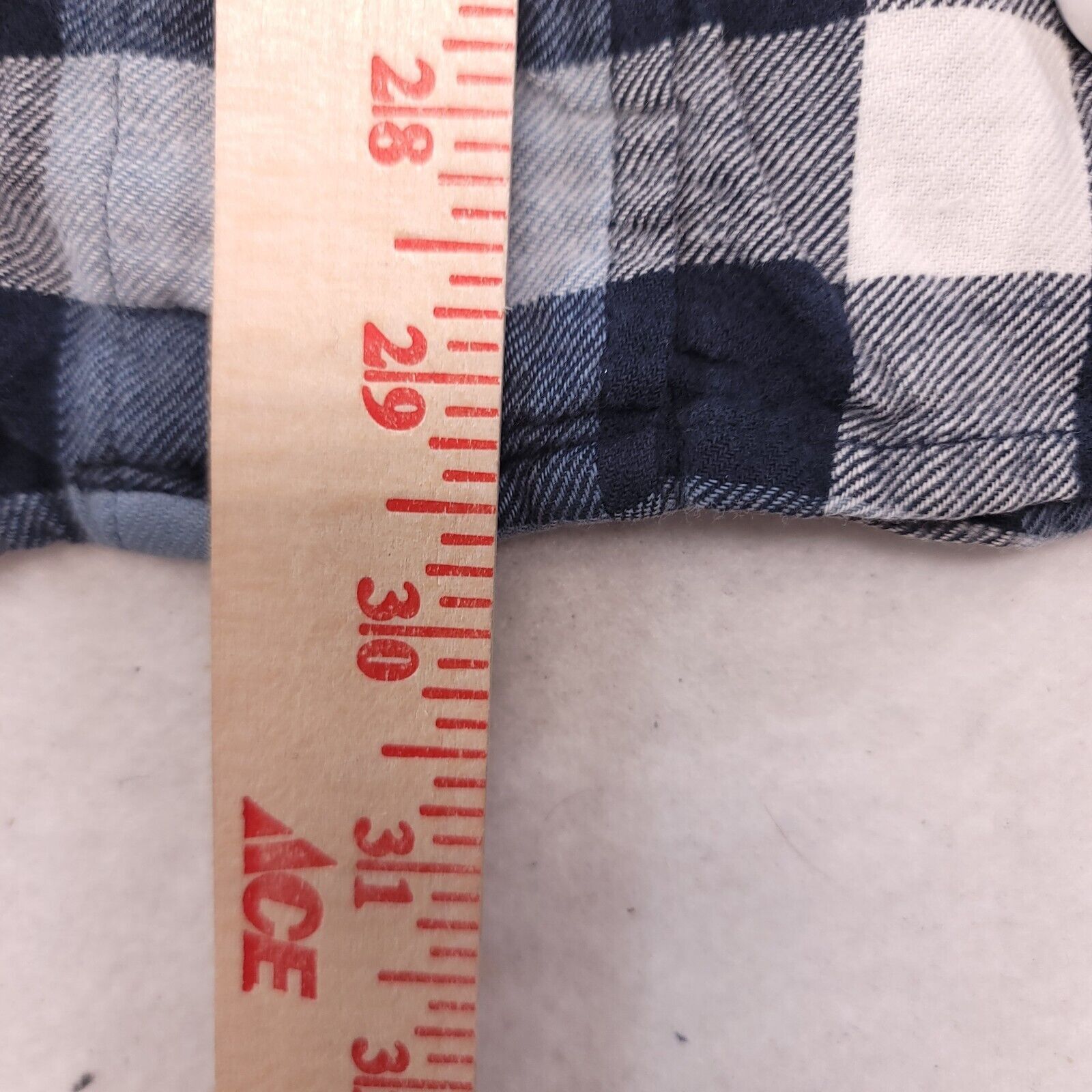 Croft & Barrow Croft & Barrow Gingham Flannel Shirt Mens Size Medium M Blue Size US M / EU 48-50 / 2 - 6 Thumbnail