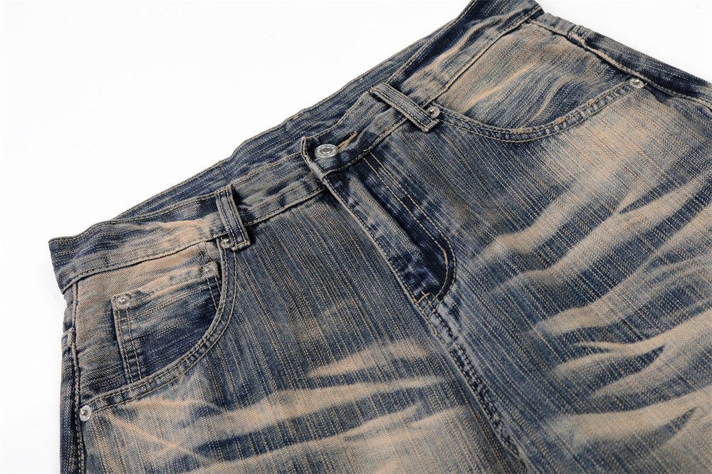 Vintage Men's Loose Punk Retro Distressed Washed Curved Jeans Size US 32 / EU 48 - 3 Thumbnail