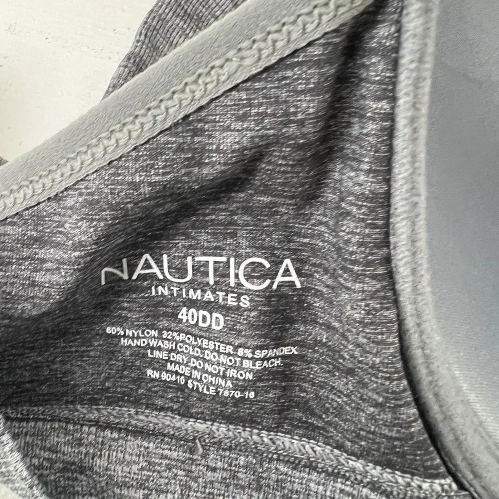 Nautica Nautica Intimates Grey Underwire Bra Size 40DD Size ONE SIZE - 4 Thumbnail