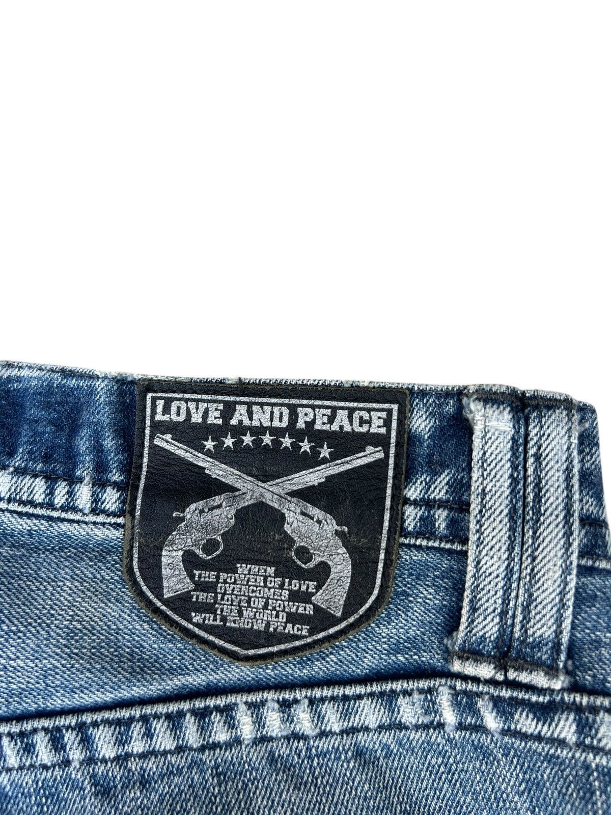 Japanese Brand Vintage Roarguns Japan Distressed Denim Flare Jeans Size US 31 - 18 Thumbnail