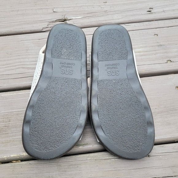 SAS SAS Relaxed Web Linen Cream Leather Comfort Walking Sandals Size US 7.5 / IT 37.5 - 9 Thumbnail