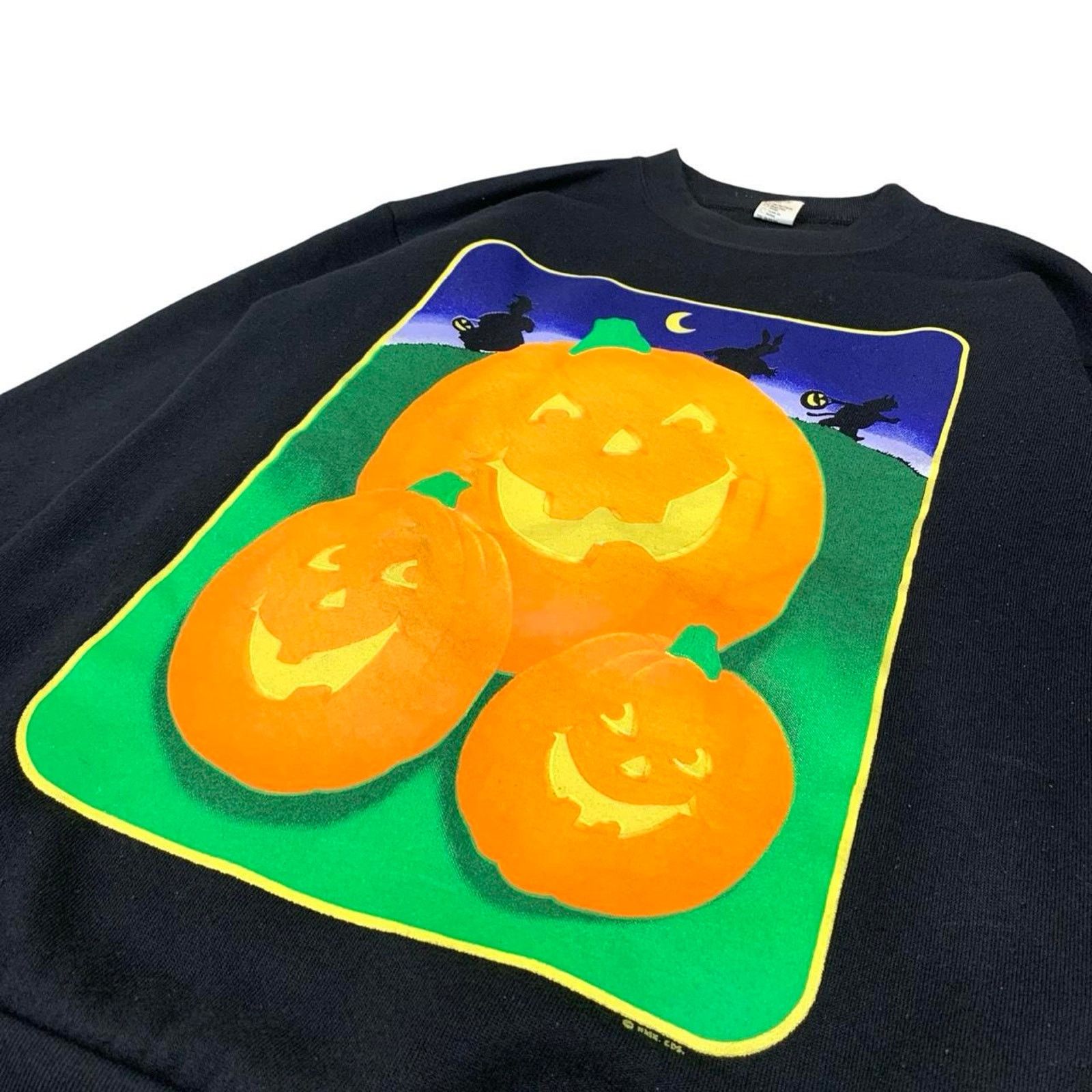 Vintage Vintage Hallmark Halloween Pumpkin Crewneck Sweatshirt Size M / US 6-8 / IT 42-44 - 2 Thumbnail