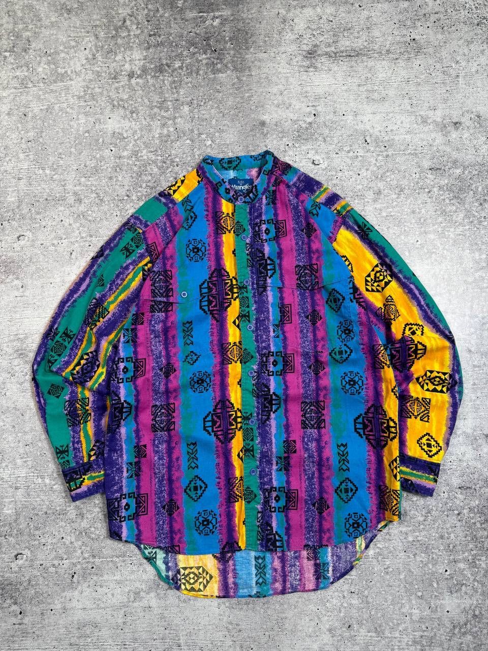 Wrangler Vintage Wrangler Cowboy Western Aztec Button Shirt Y2K Size US M / EU 48-50 / 2 - 1 Thumbnail