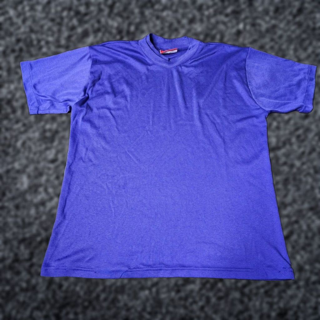 Vintage VINTAGE Beverly Hills Blues Women's T-Shirt 1990s Purple Cotton Casual Retro Distressed Large Size L / US 10 / IT 46 - 1 Thumbnail