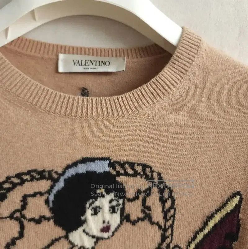 Valentino Valentino Women's Khaki Wool Printed Sweater . Size M / US 6-8 / IT 42-44 - 7 Thumbnail