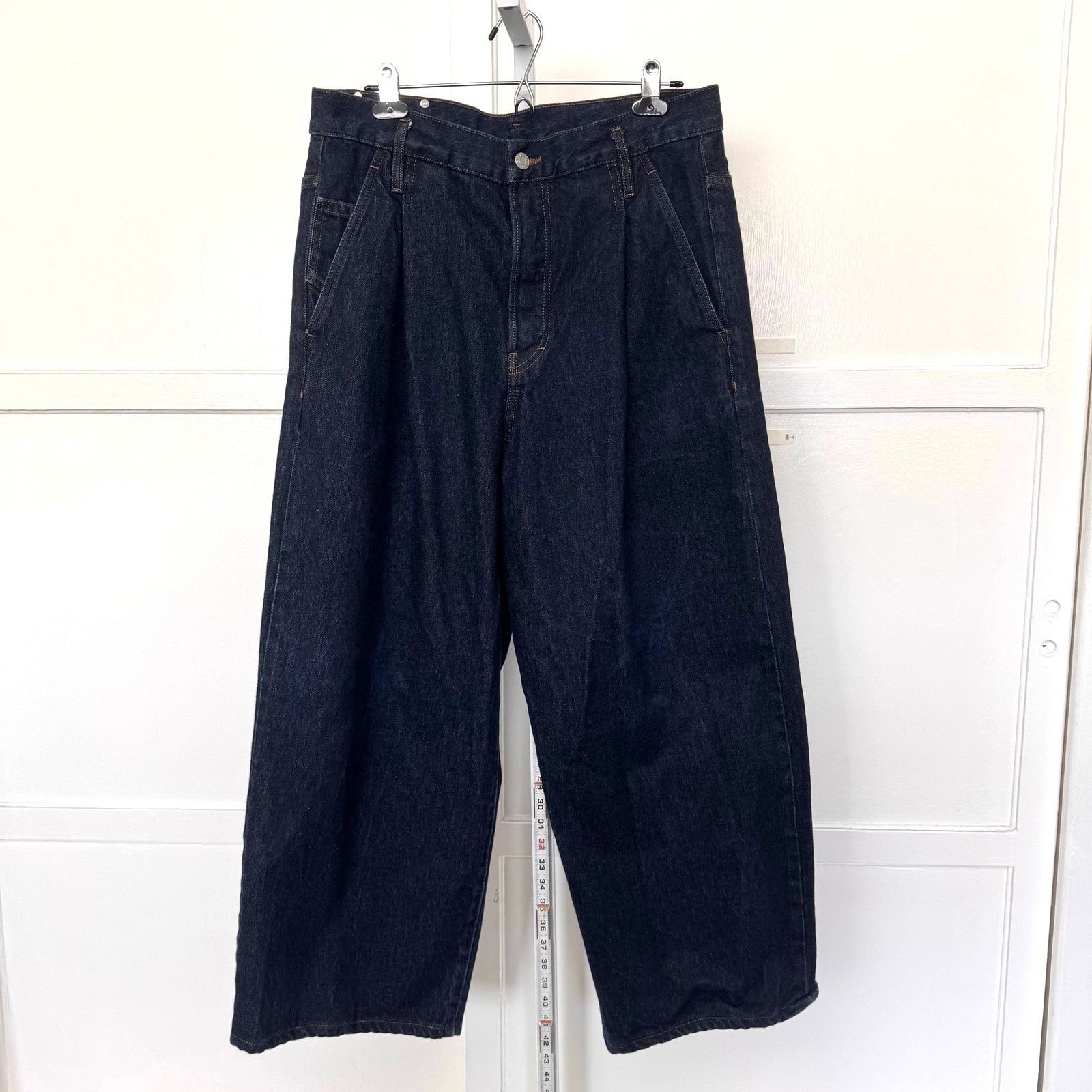 Dries Van Noten Indigo pleated baggy jeans (size 31) | Grailed