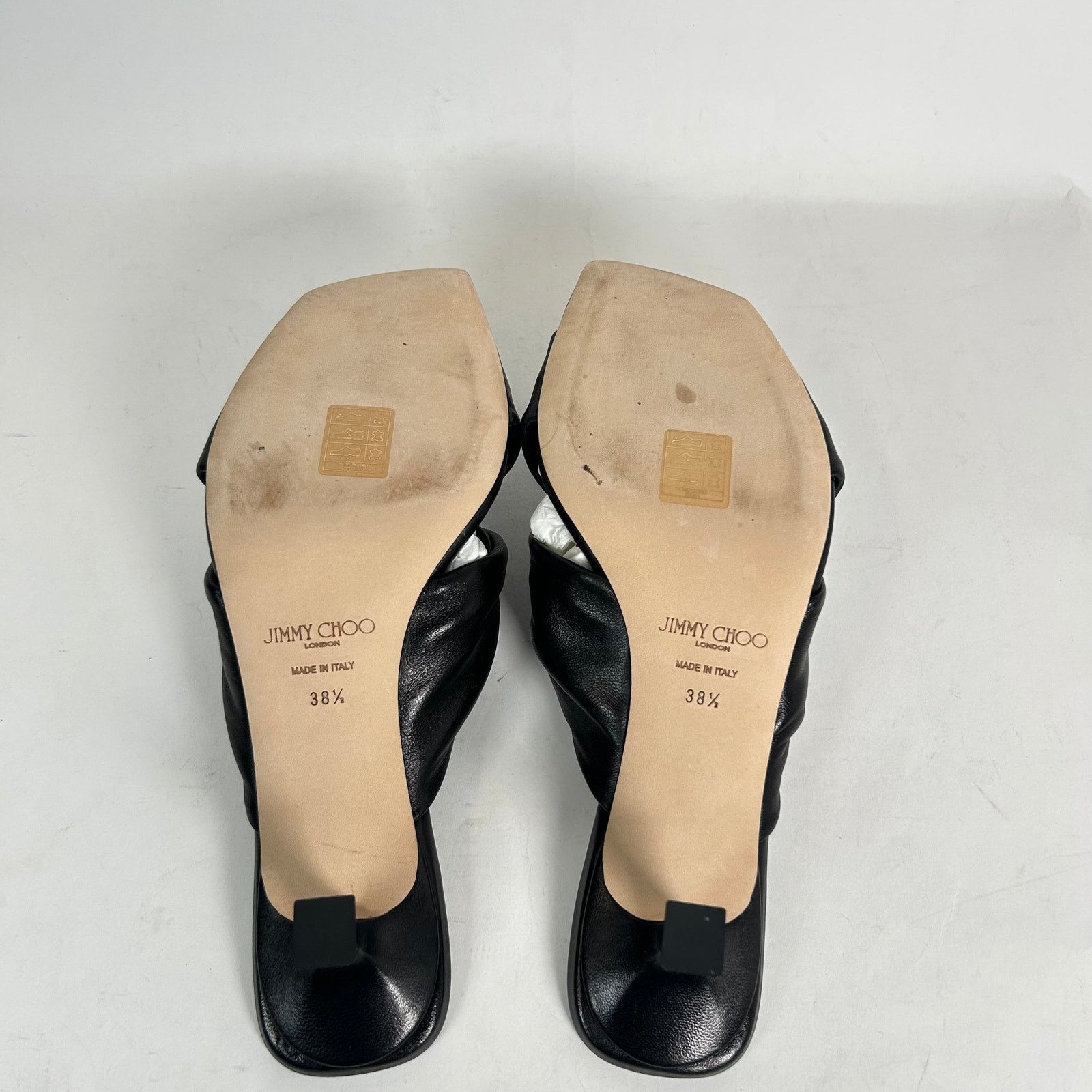 Jimmy Choo Jimmy Choo Black 85 Avenue Leather Sandal Size 38.5 Size US 8.5 / IT 38.5 - 5 Thumbnail