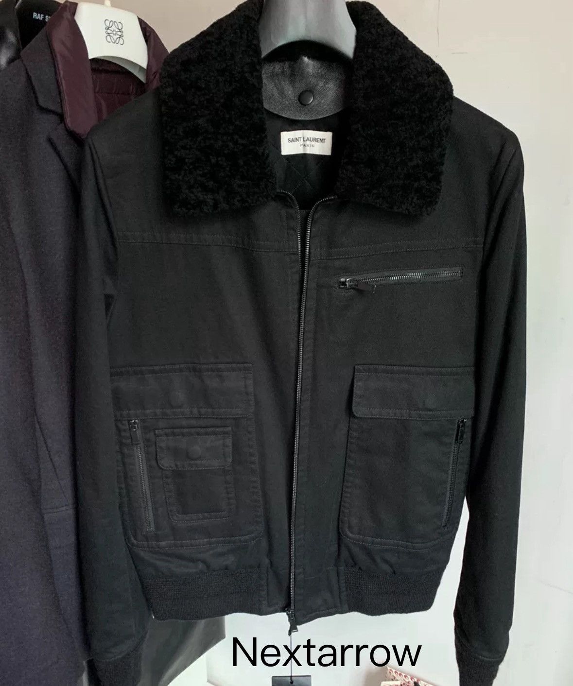 Saint Laurent Paris × Yves Saint Laurent SAINT LAURENT AW19 heavy-duty cotton wool collar jacket Size US M / EU 48-50 / 2 - 1 Thumbnail