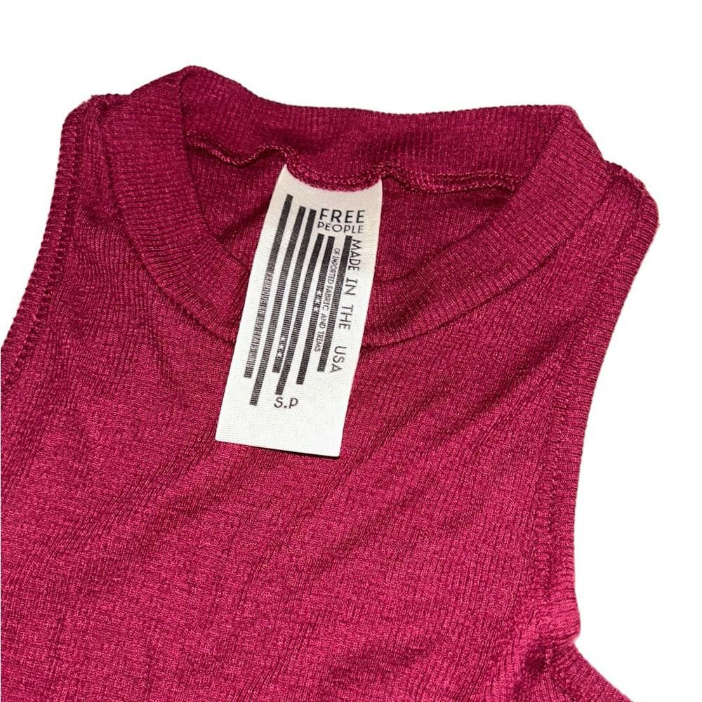 Free People Free People l Mock Me Ribbed Dark Red Tank Small Size S / US 4 / IT 40 - 7 Thumbnail