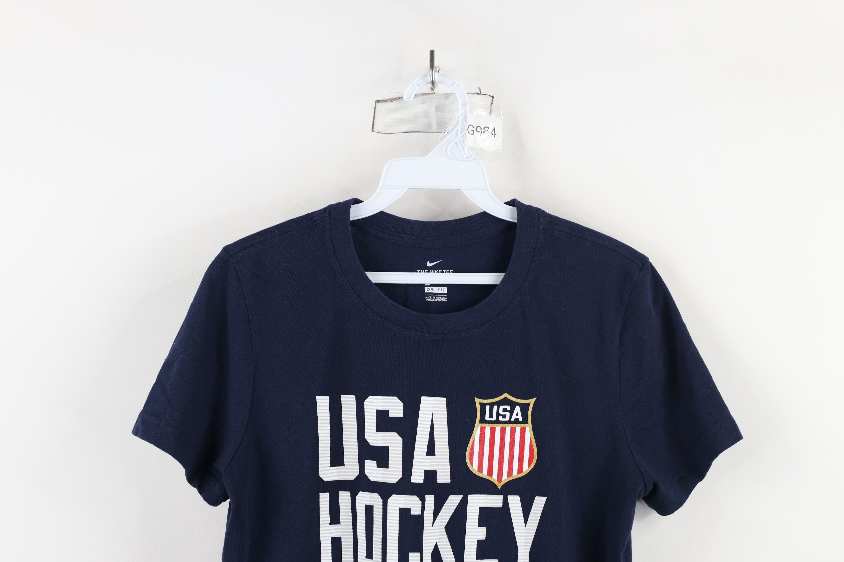 Nike × Vintage Nike Dri-Fit Spell Out USA Hockey Short Sleeve T-Shirt Size M / US 6-8 / IT 42-44 - 2 Thumbnail