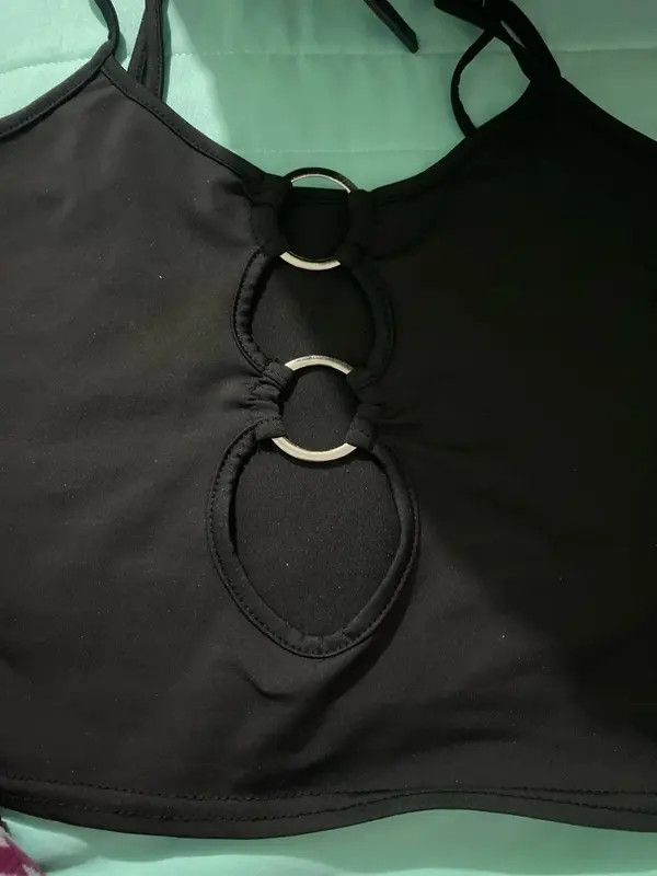 Japanese Brand Kusuno x Haya Hollow Out Sexy Crop Tops Tees Size S / US 4 / IT 40 - 4 Thumbnail