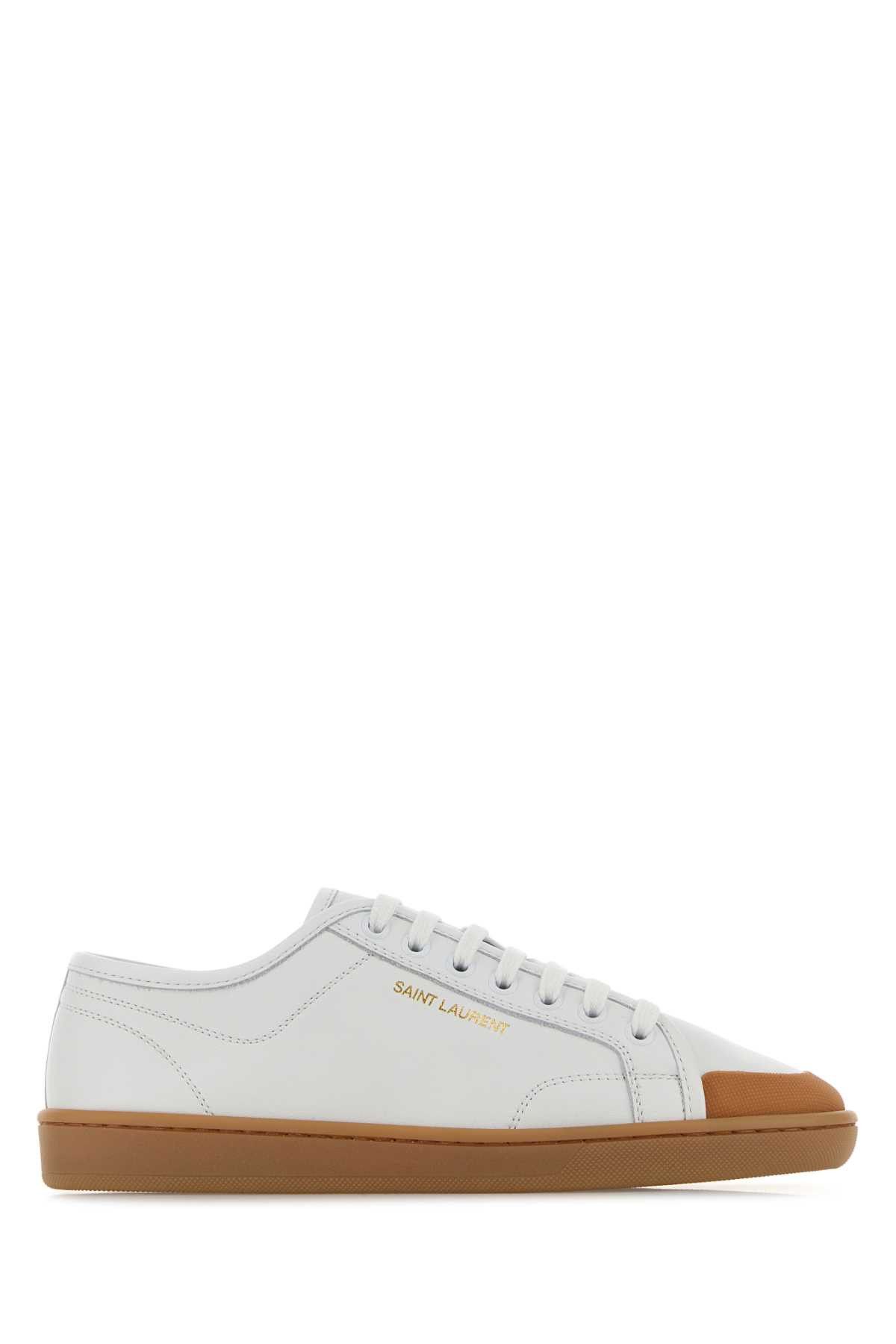 Saint Laurent Paris White Leather Greenwich Sneakers Size US 6 / IT 36 - 1 Thumbnail
