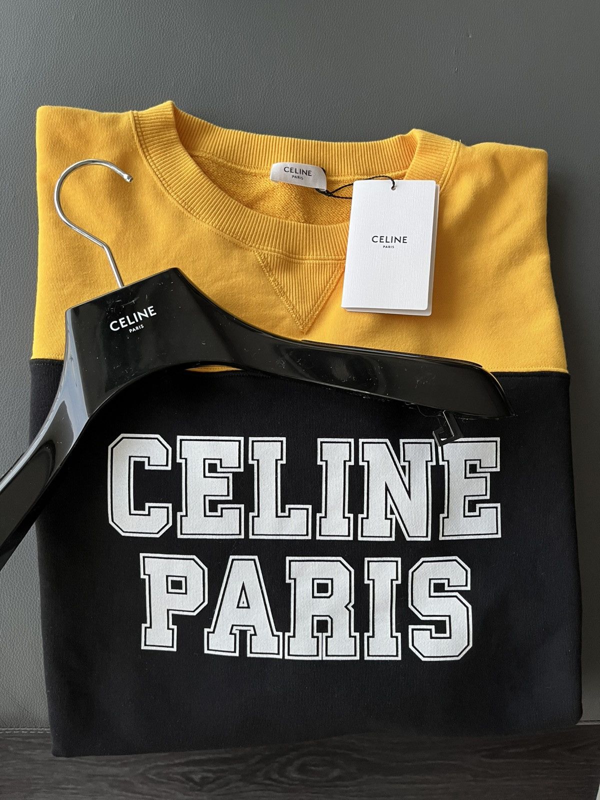 Celine × Hedi Slimane Super Runway Celine By Hedi Logo Sweatshirt Brand New Size US XL / EU 56 / 4 - 6 Thumbnail