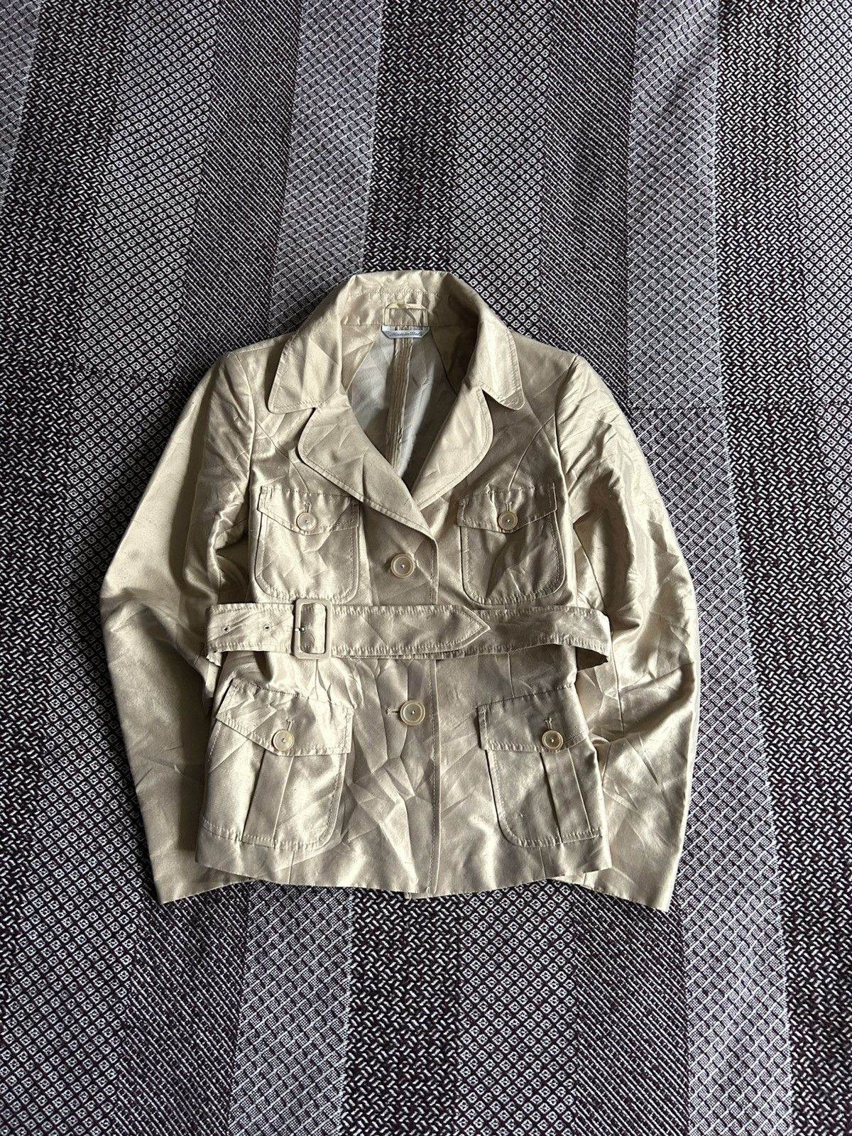 Max Mara Vintage Max Mara Women Solid Jacket Lining Viscosa / Cupro Size M / US 6-8 / IT 42-44 - 1 Thumbnail