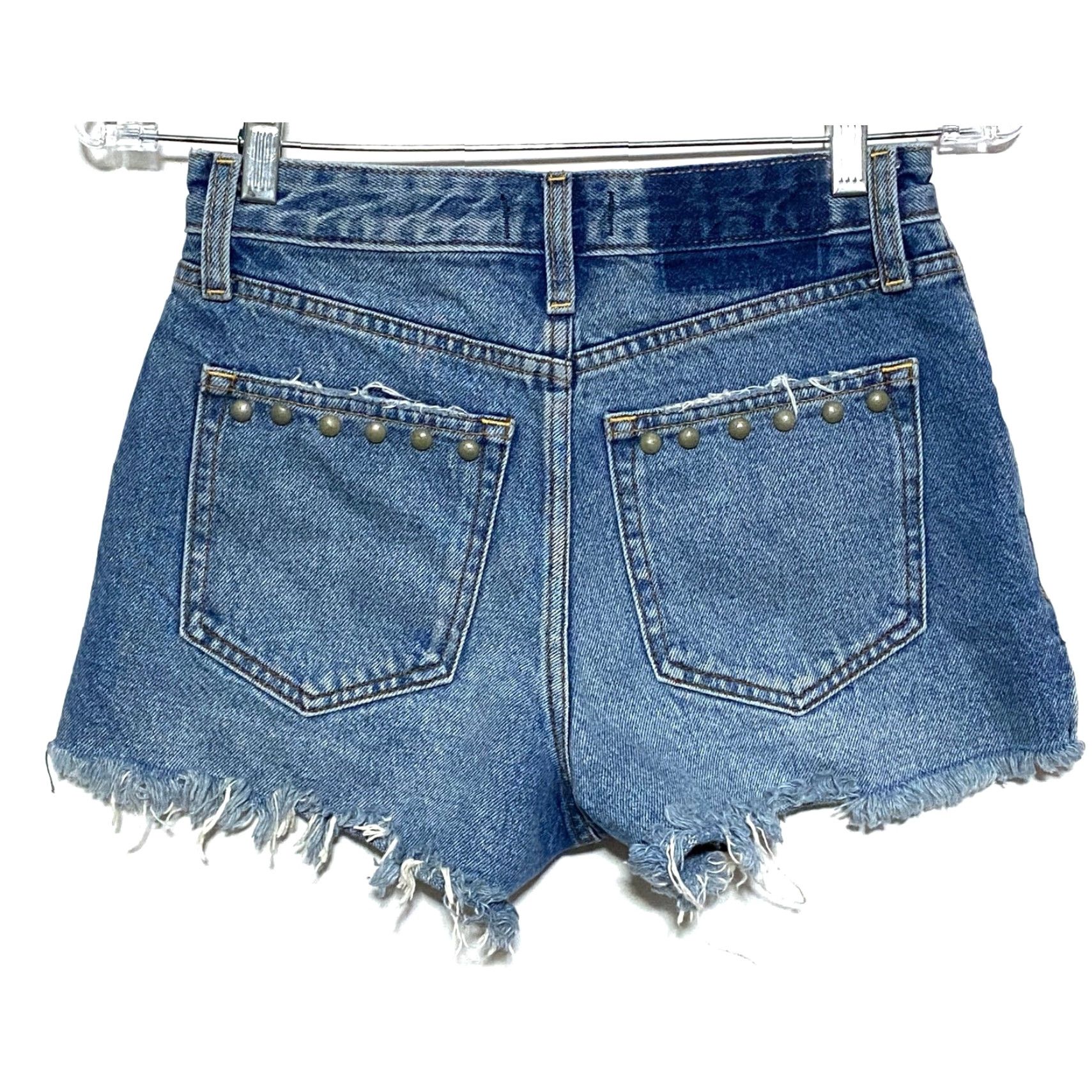 Abercrombie & Fitch Abercrombie & Fitch Annie Denim High Rise Jean Shorts 00 Cut Off Boho Summer Shorts Womens 00 Regular Blue Hippie Festival Bohemian 2.5 Inseam Size 24" / US 00 / IT 34 - 3 Thumbnail