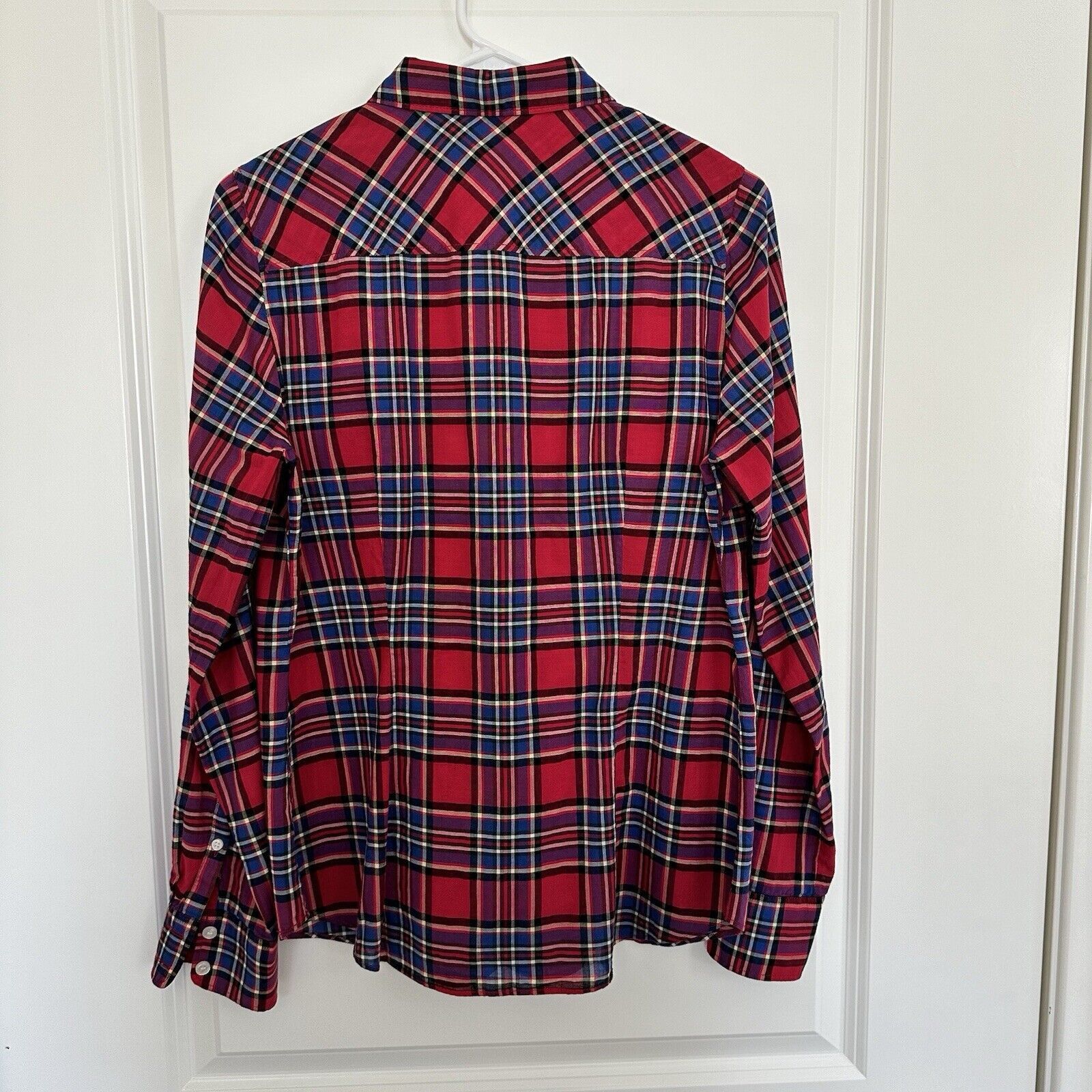 J.Crew J.Crew Women Red White Blue Plaid Shirt Cotton Size M Size M / US 6-8 / IT 42-44 - 3 Thumbnail